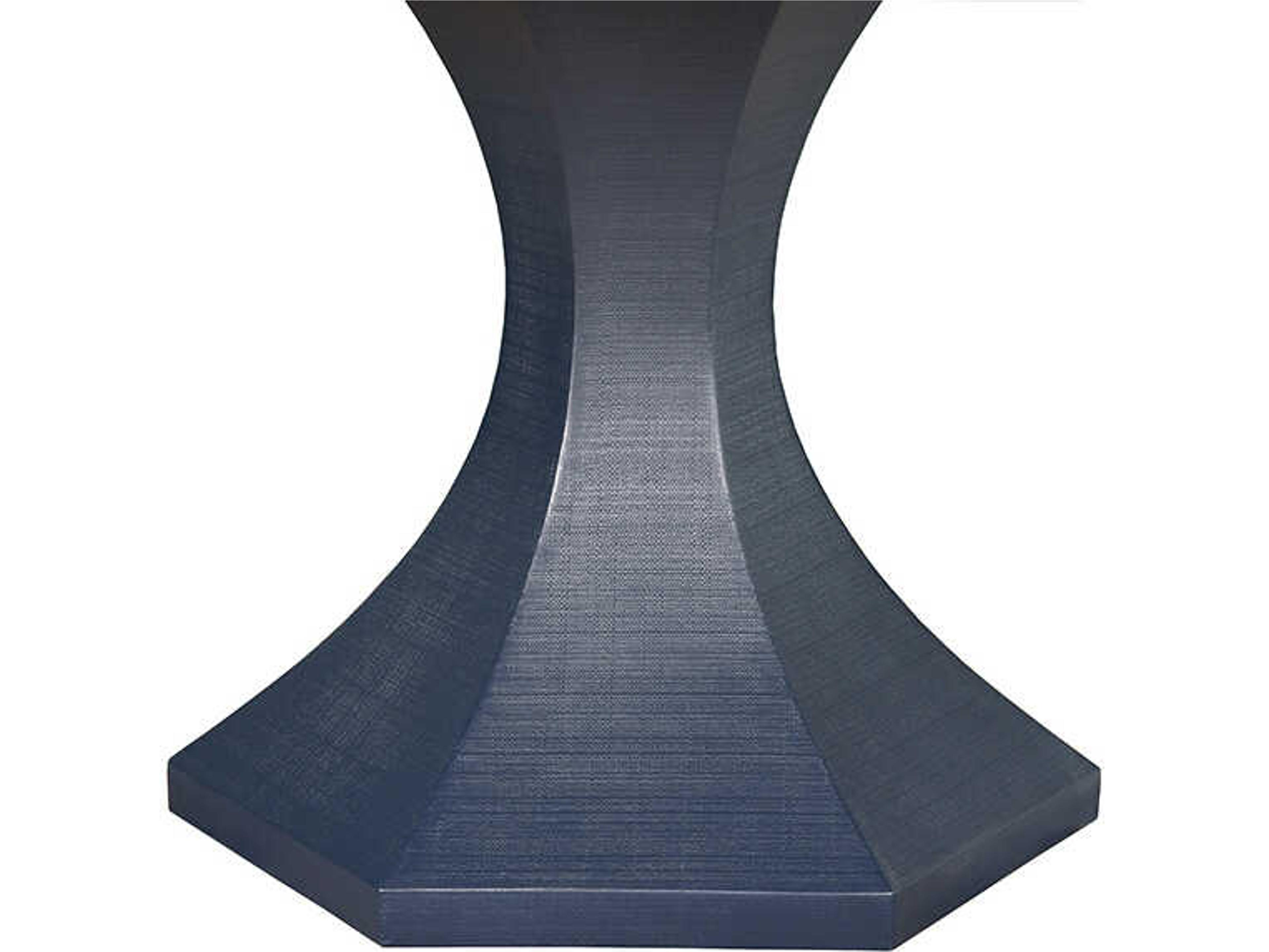 Worlds Away Bryce Round Wood Blue Dining Table