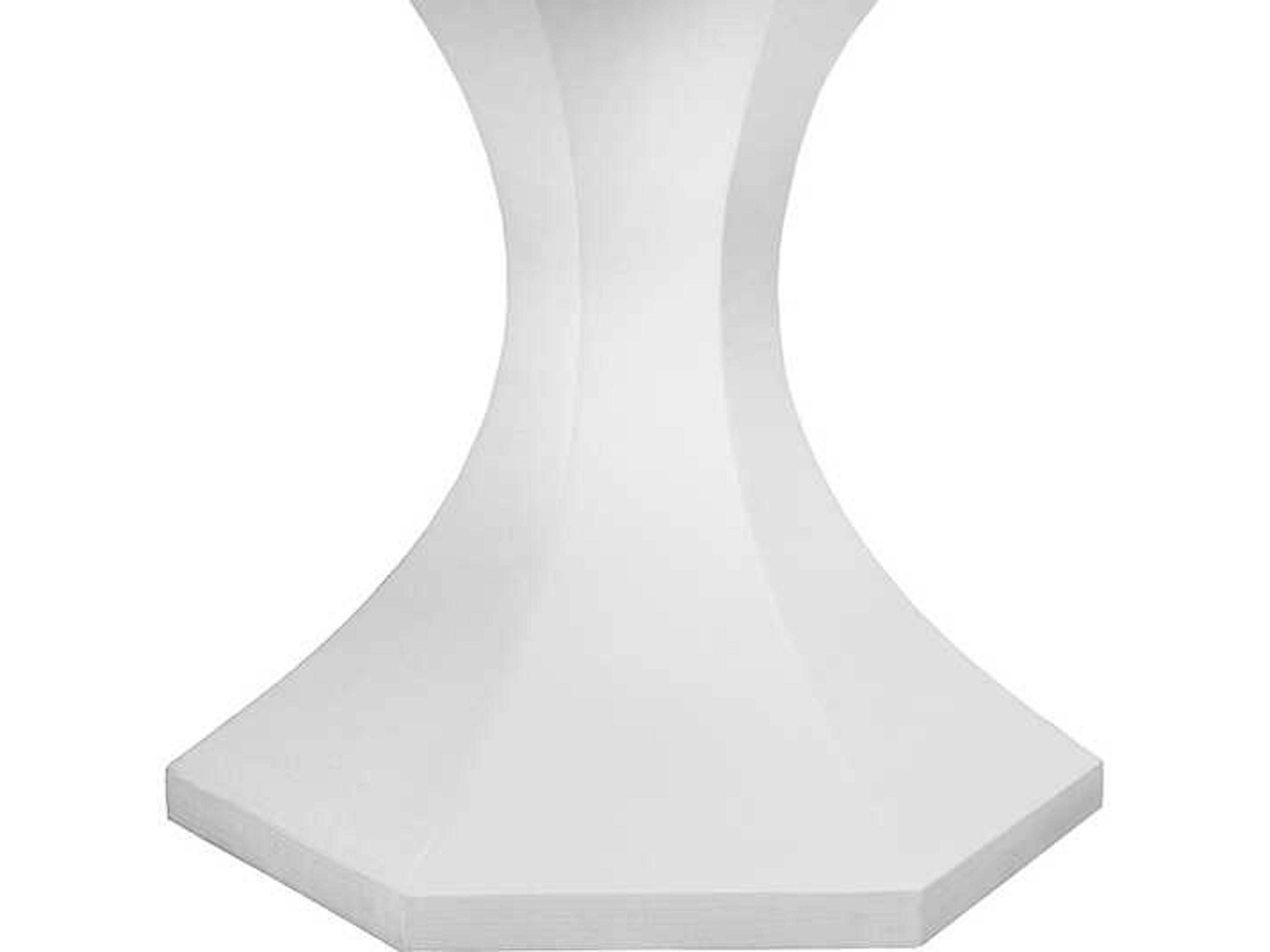 Worlds Away Bryce Round Glass White Dining Table