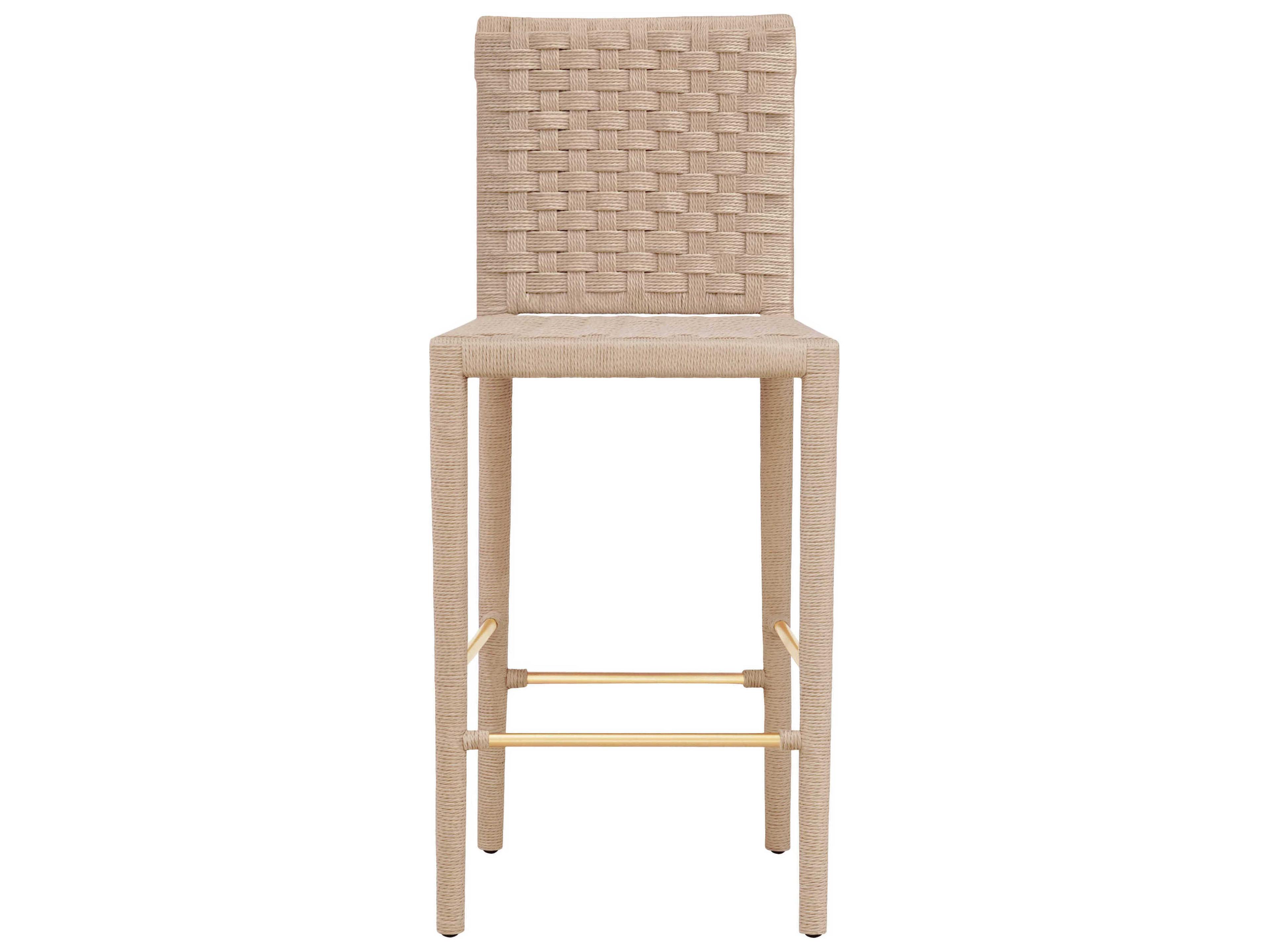Worlds Away Natural Bar Stool