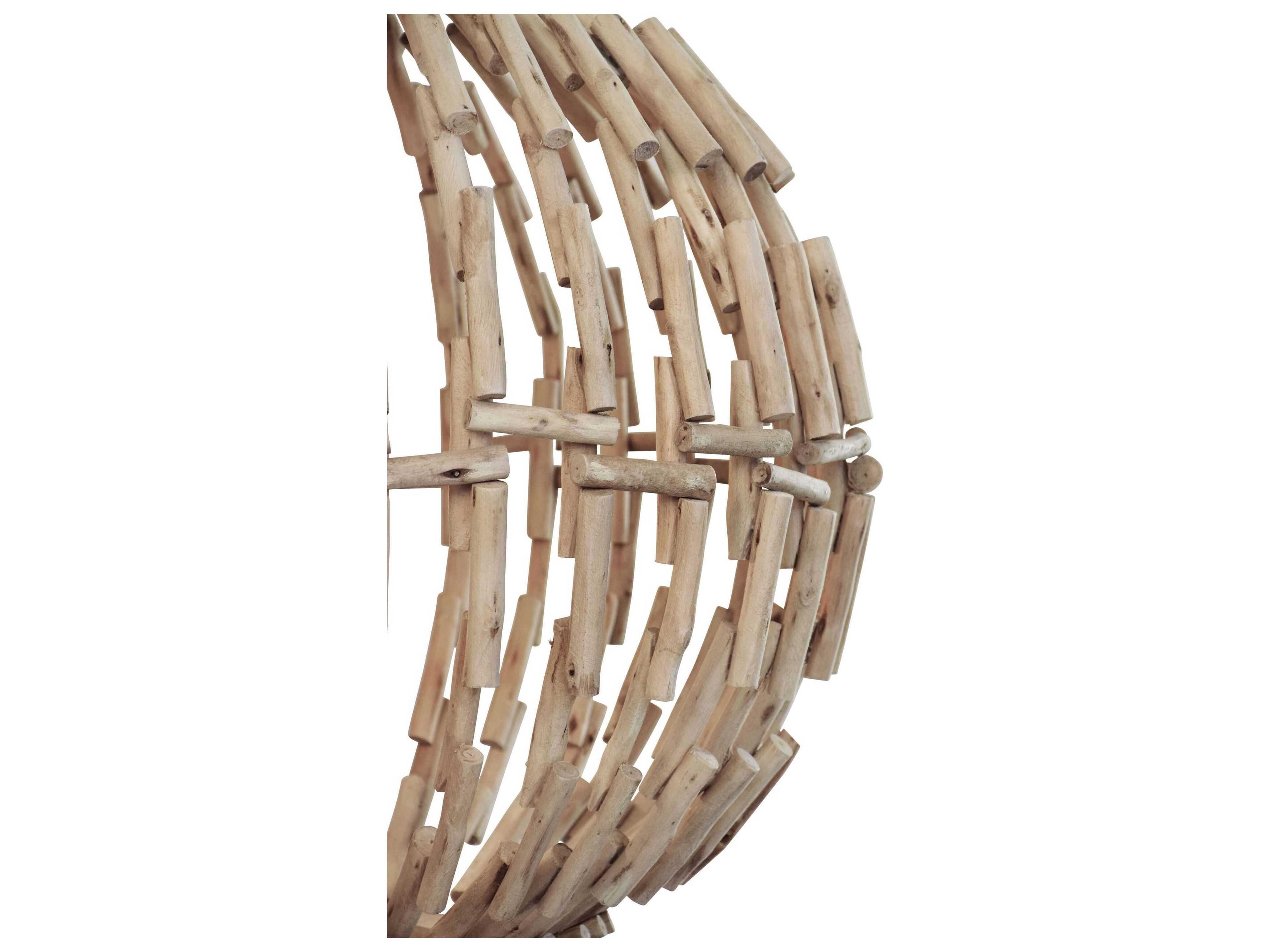 Worlds Away Brown Globe Pendant