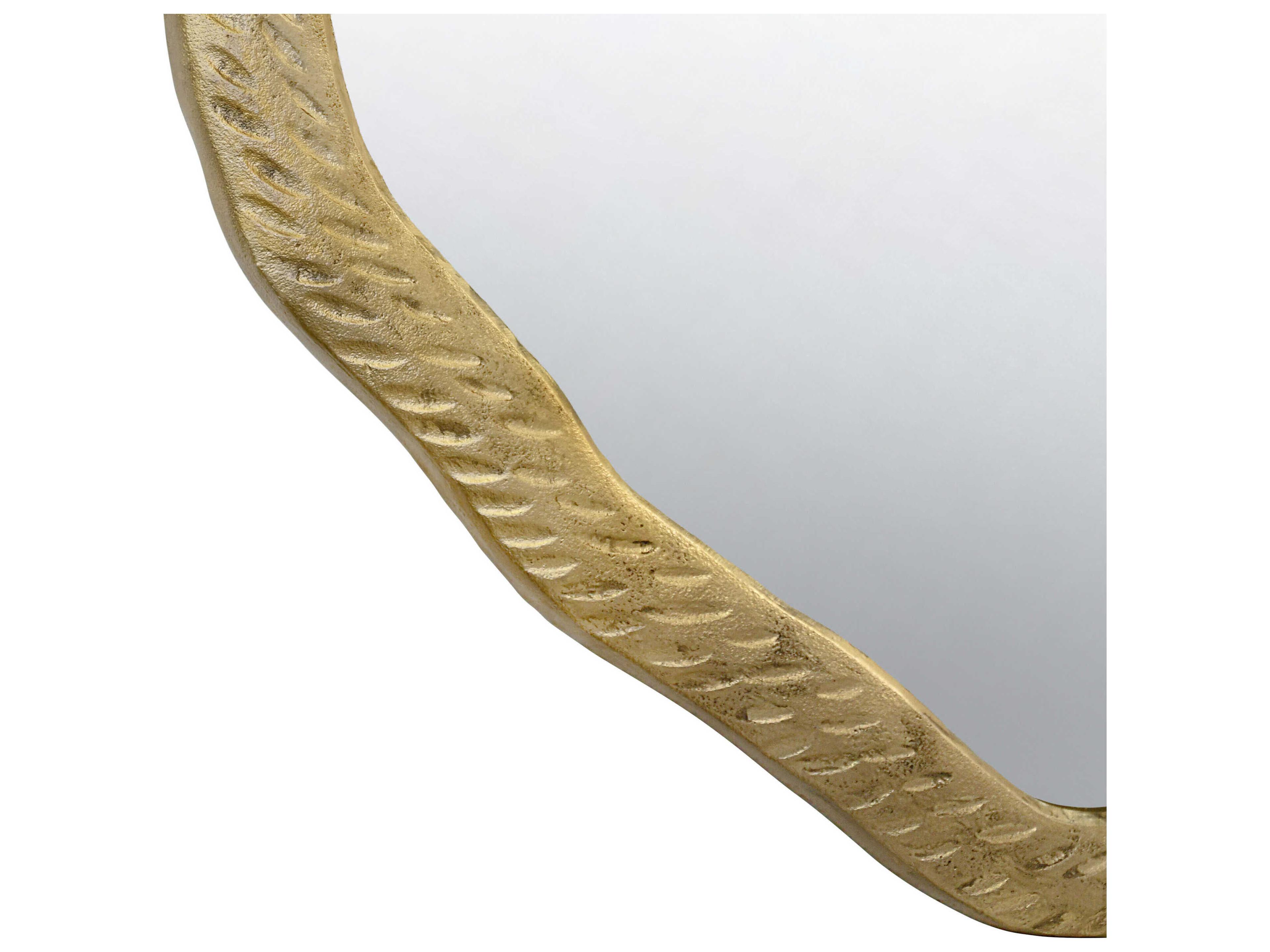 Worlds Away Antique Brass Round Wall Mirror