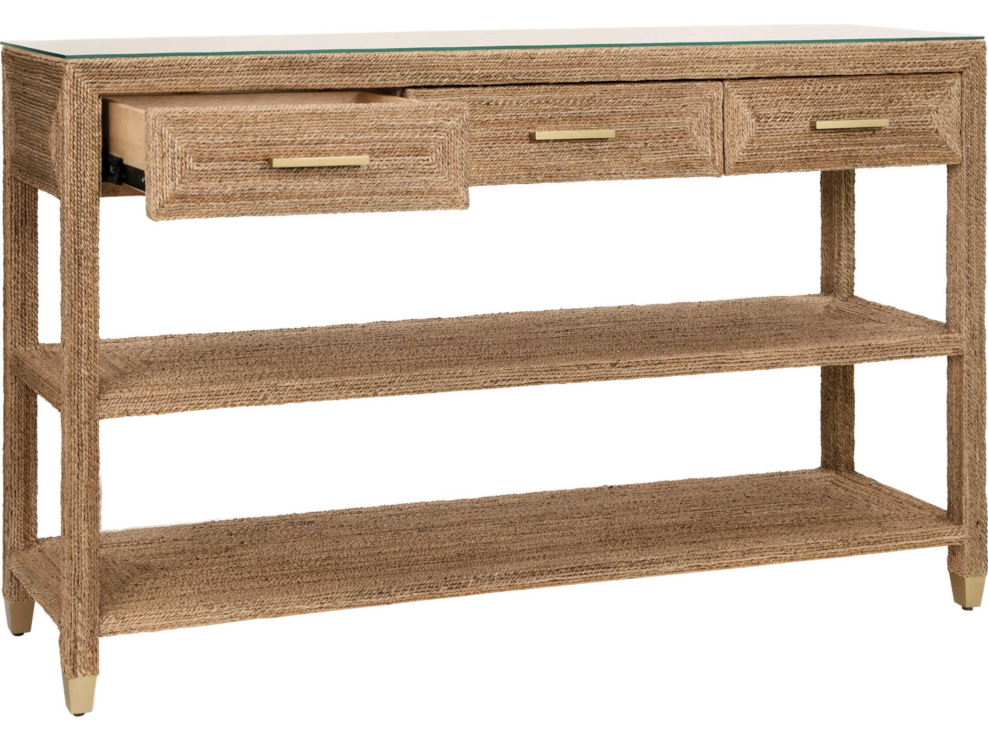Cassie Rectangular Wood Brown Console Table