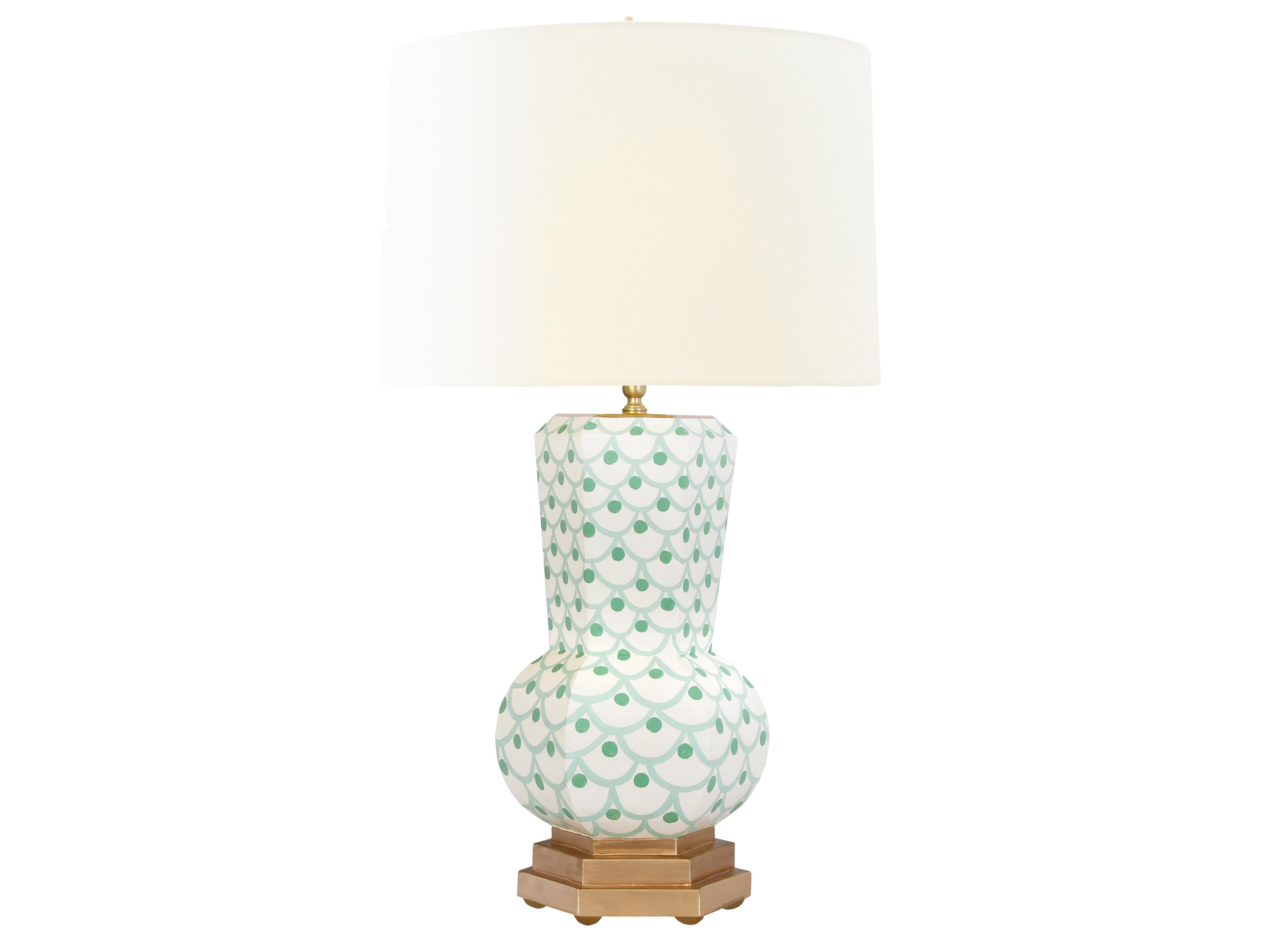 Worlds Away Green Gold Buffet Lamp
