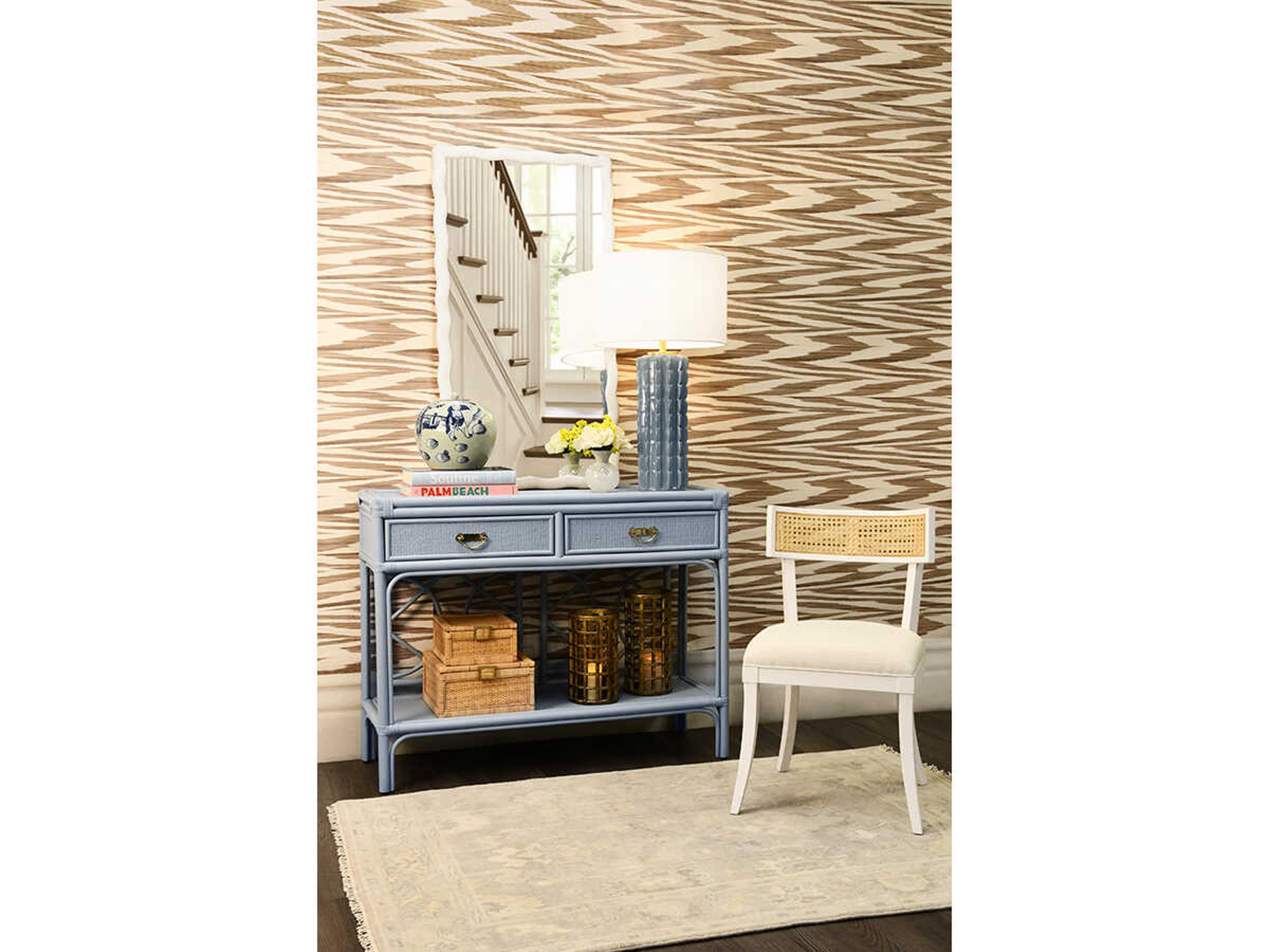 Worlds Away Cece Light Blue Buffet Lamp