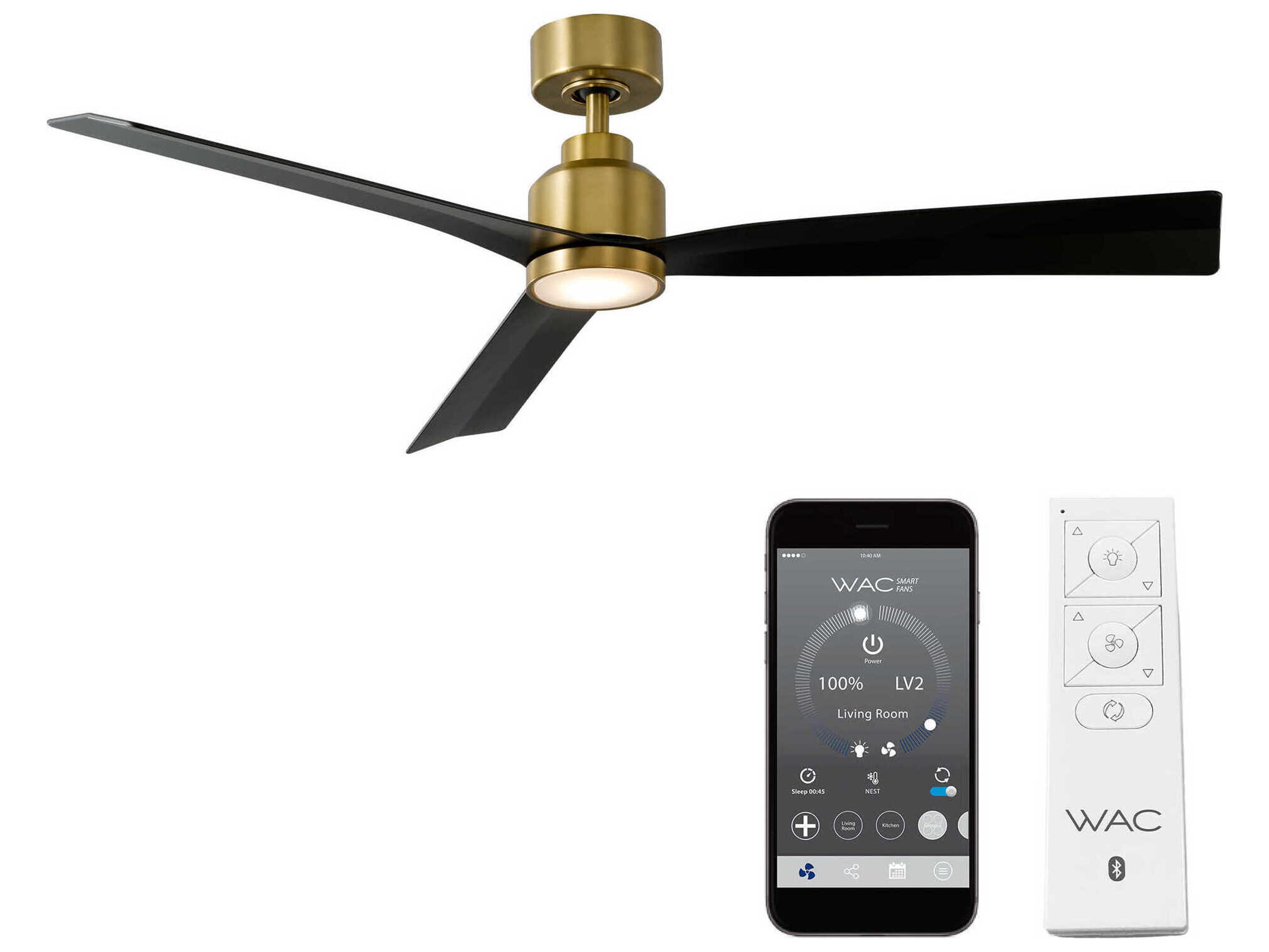 WAC Lighting Clean 52" LED Ceiling Fan