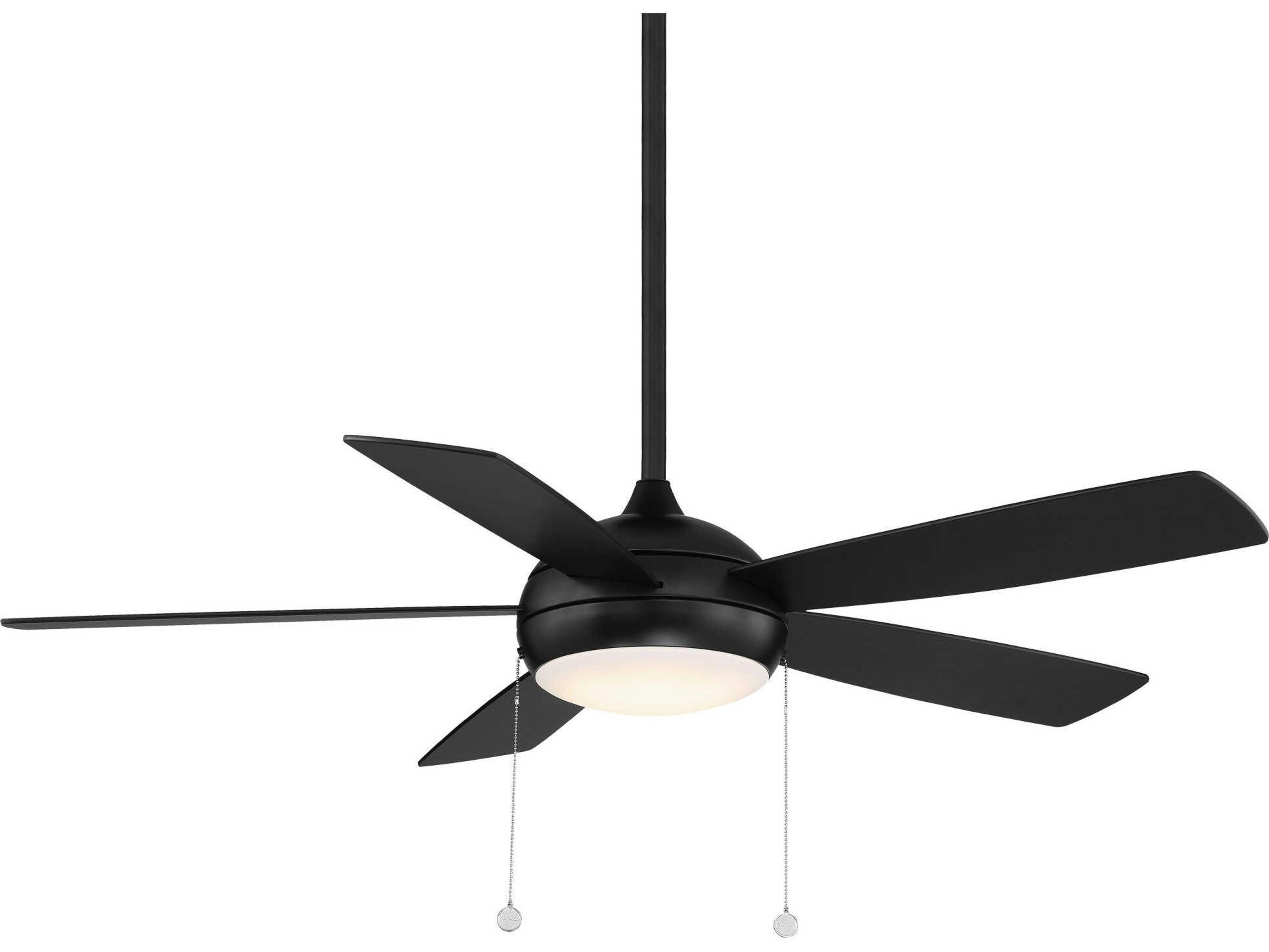 Disc II 52 Inch Ceiling Fan with LED Light in Matte Black