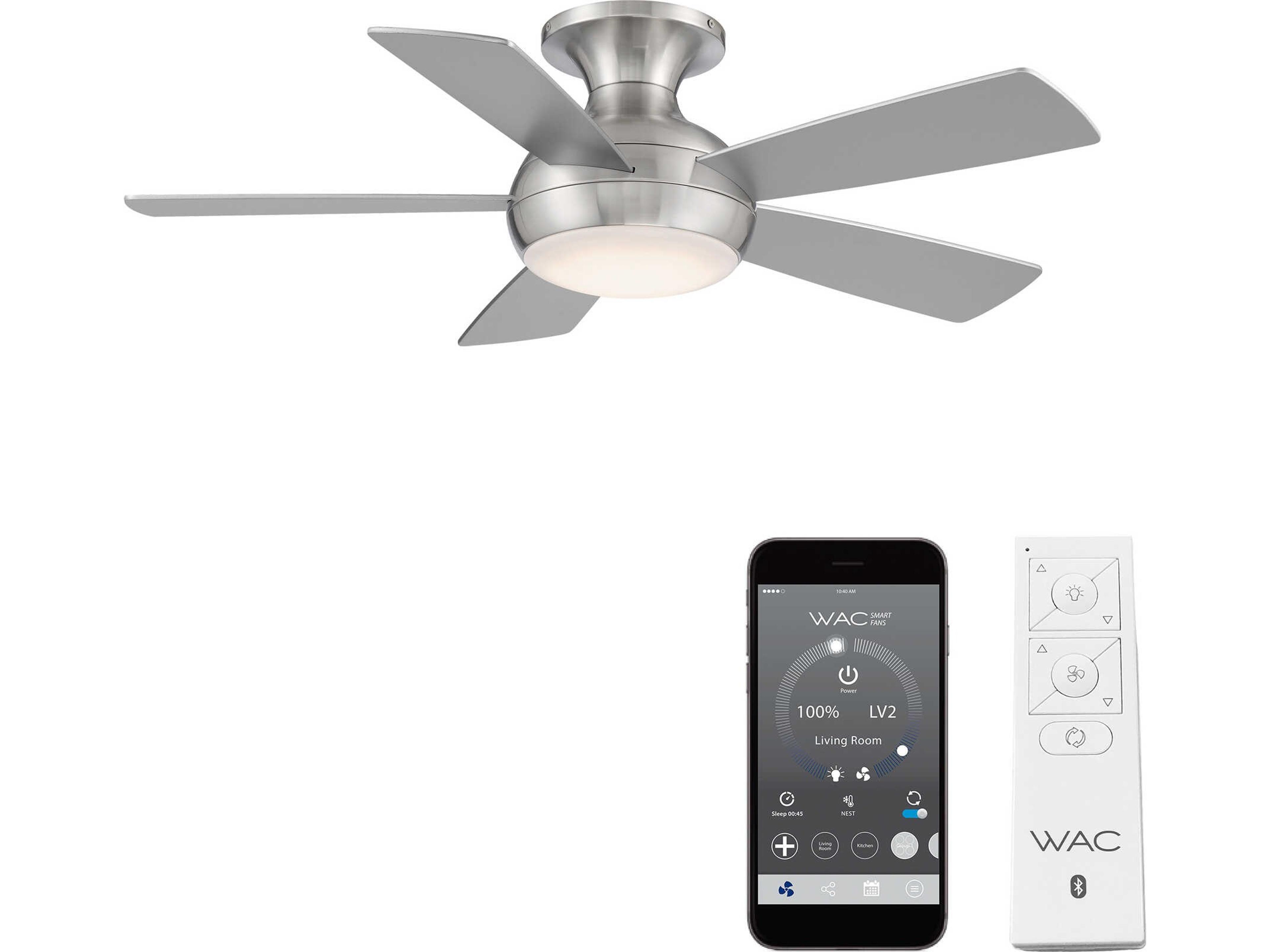 Odyssey Smart Ceiling Fan 44 Inch Flush Mount LED