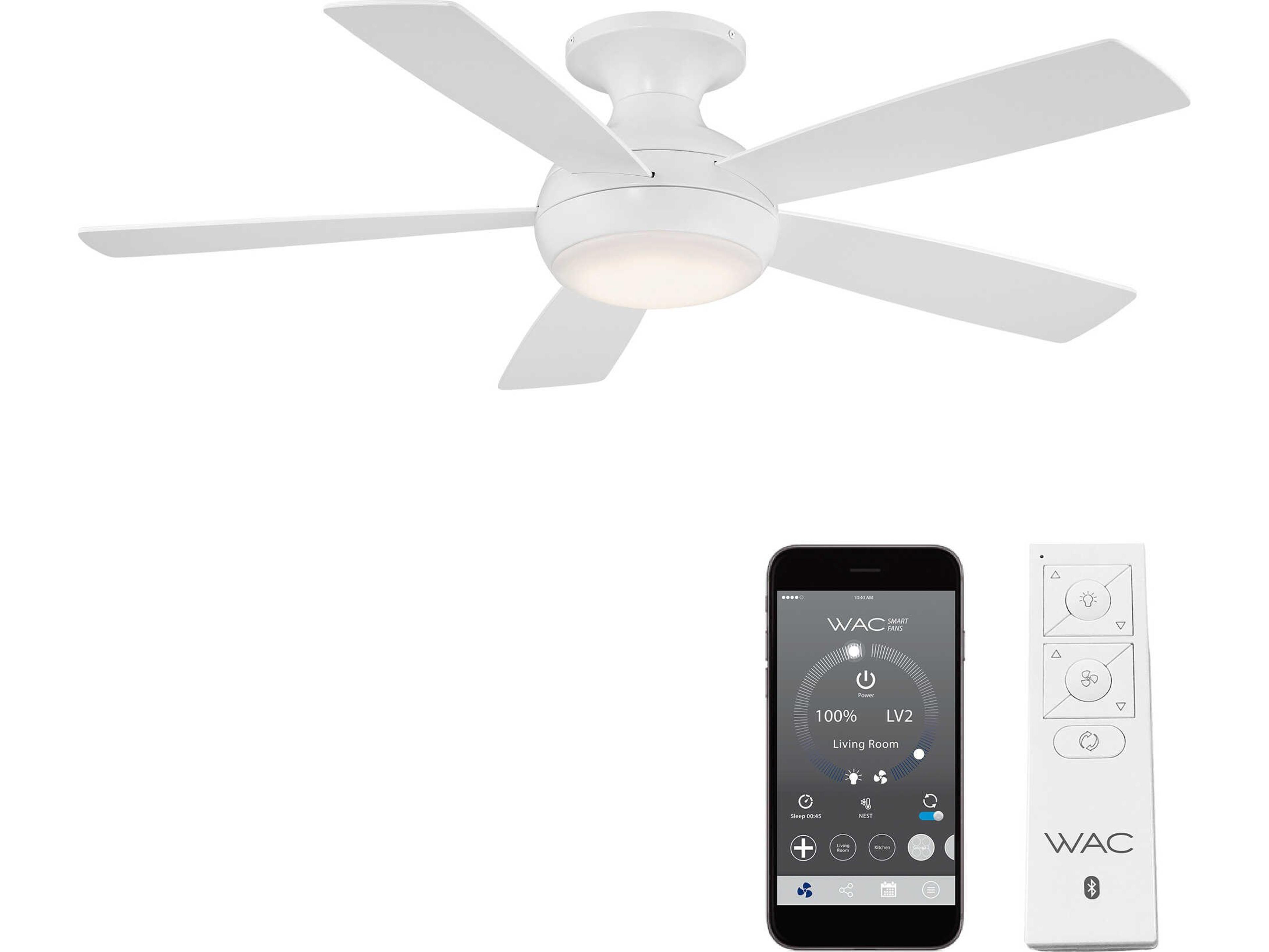 Odyssey 52-inch Smart Ceiling Fan Flush Mount LED
