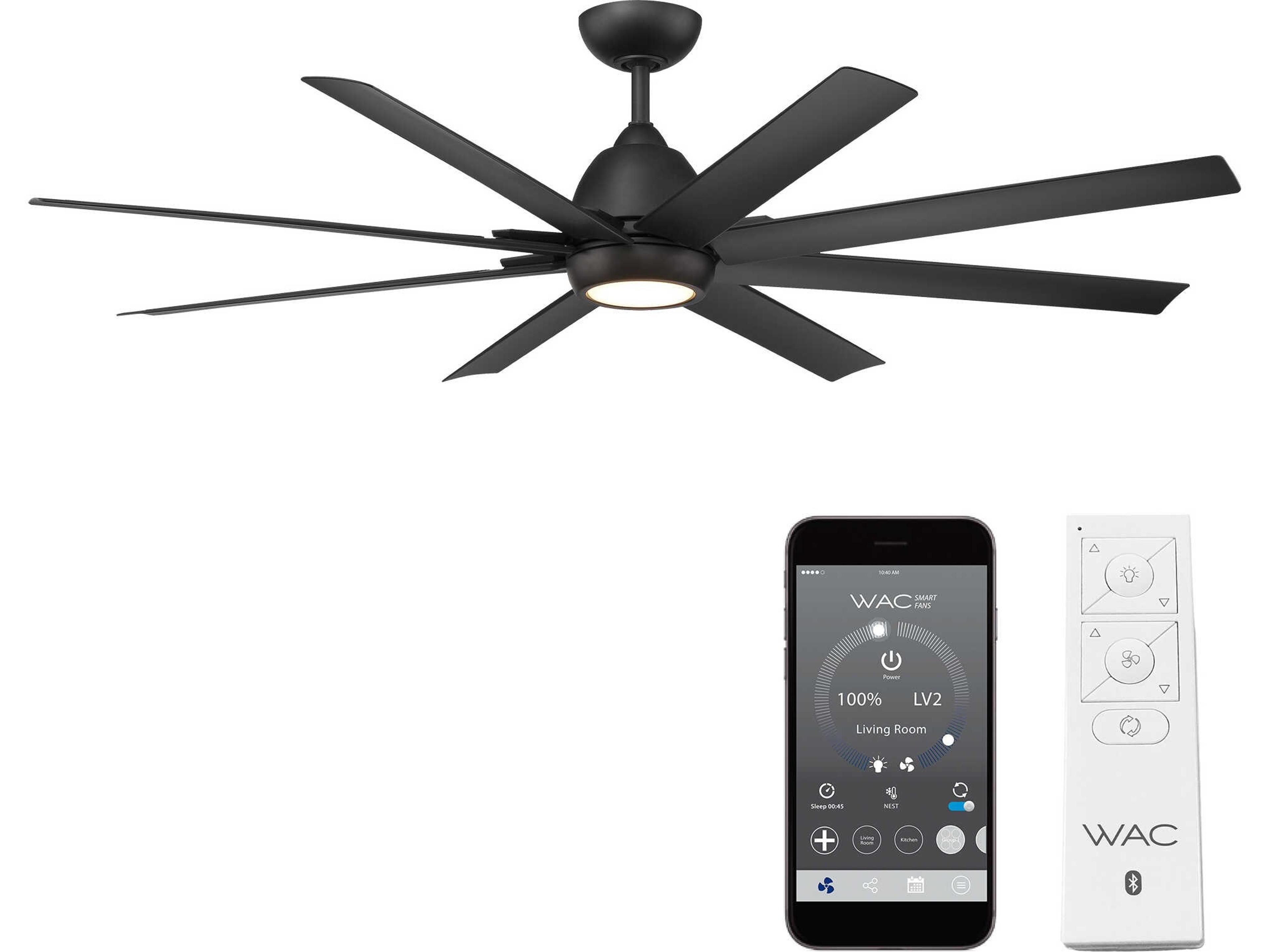 Mocha XL Smart Ceiling Fan Matte Black