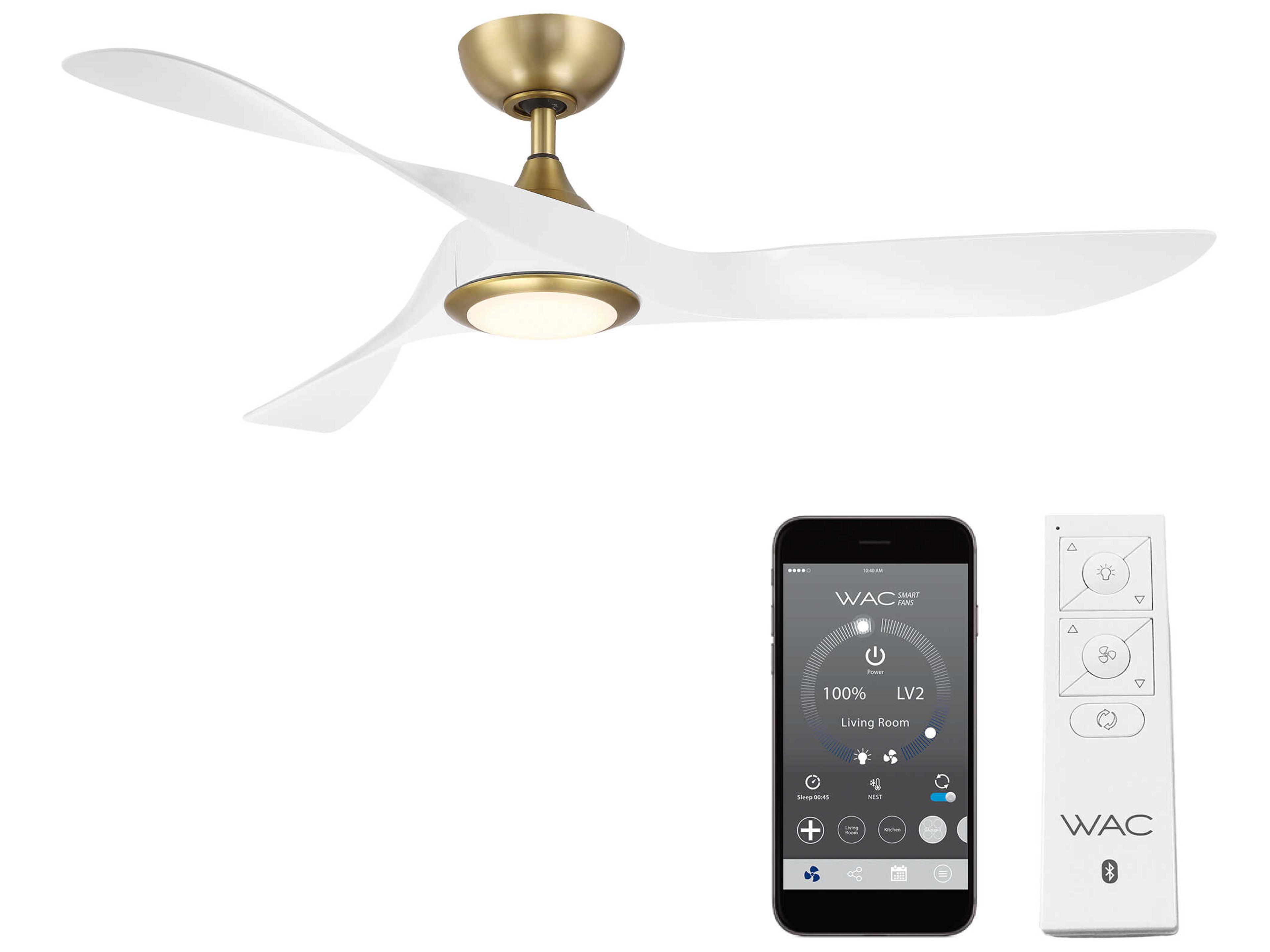 WAC Lighting Swirl 54" LED Ceiling Fan