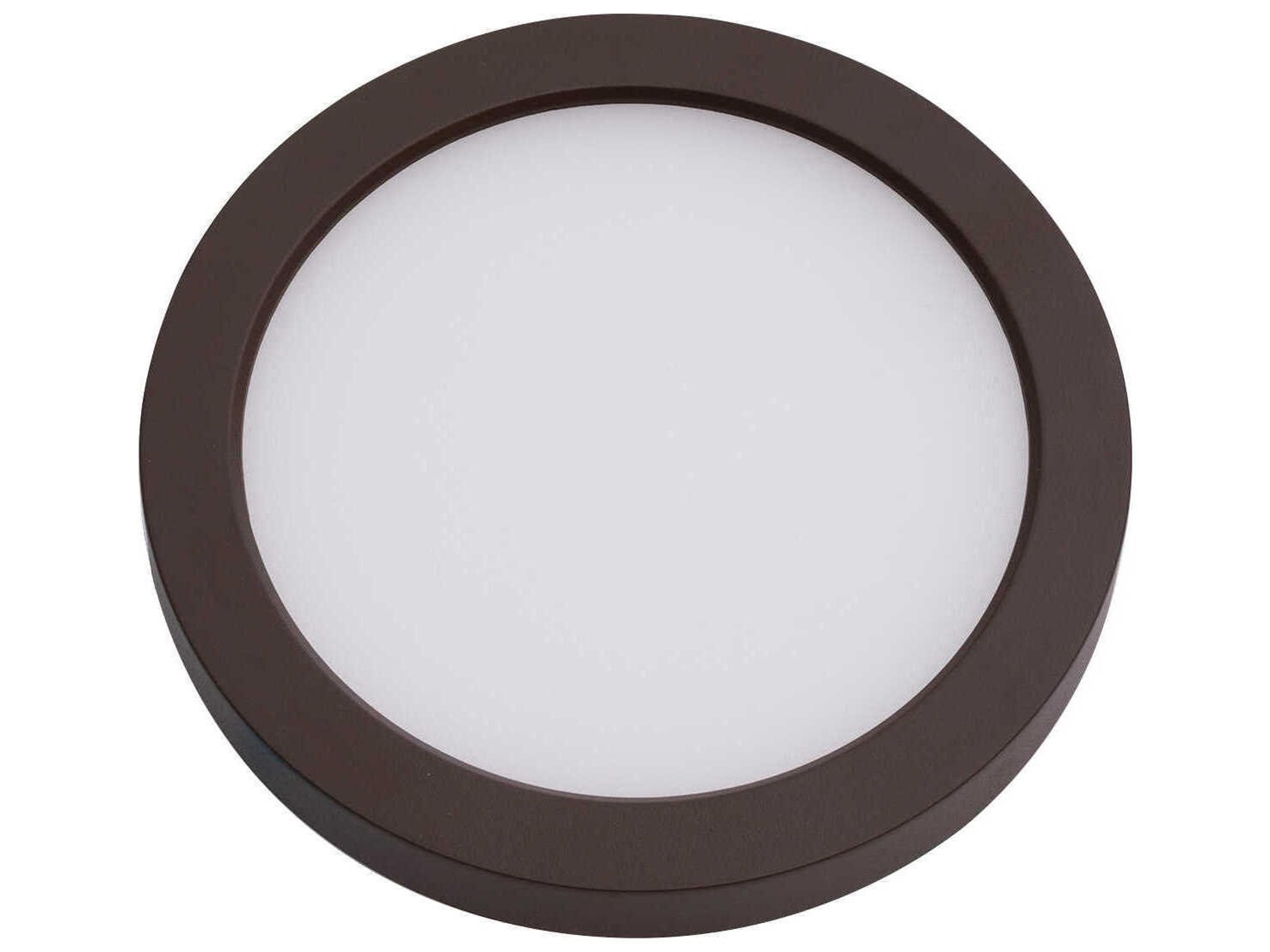 WAC Lighting Round 1-Light Bronze LED Flush Mount