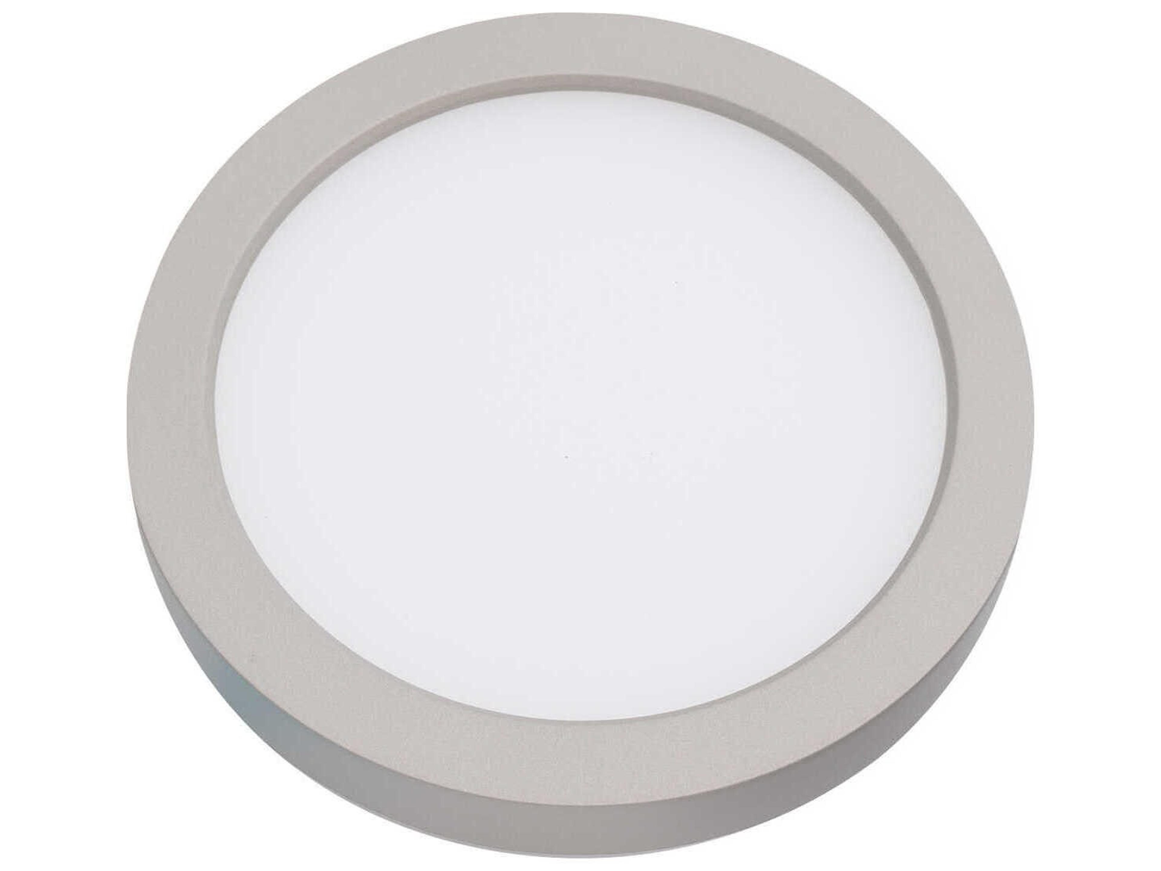 WAC Lighting Round 1-Light Nickel LED Flush Mount