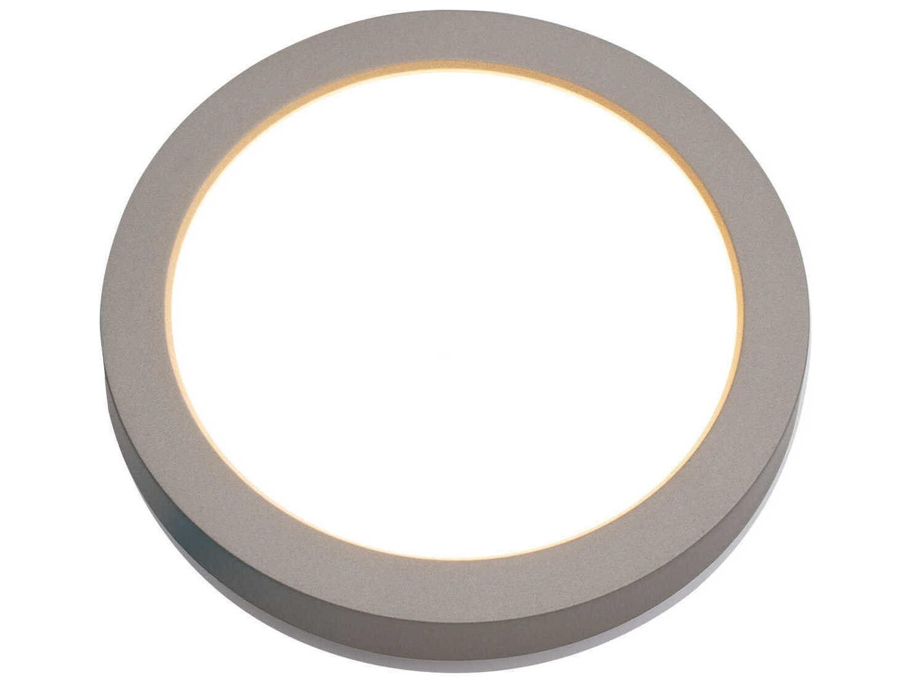 WAC Lighting Round 1-Light Nickel LED Flush Mount