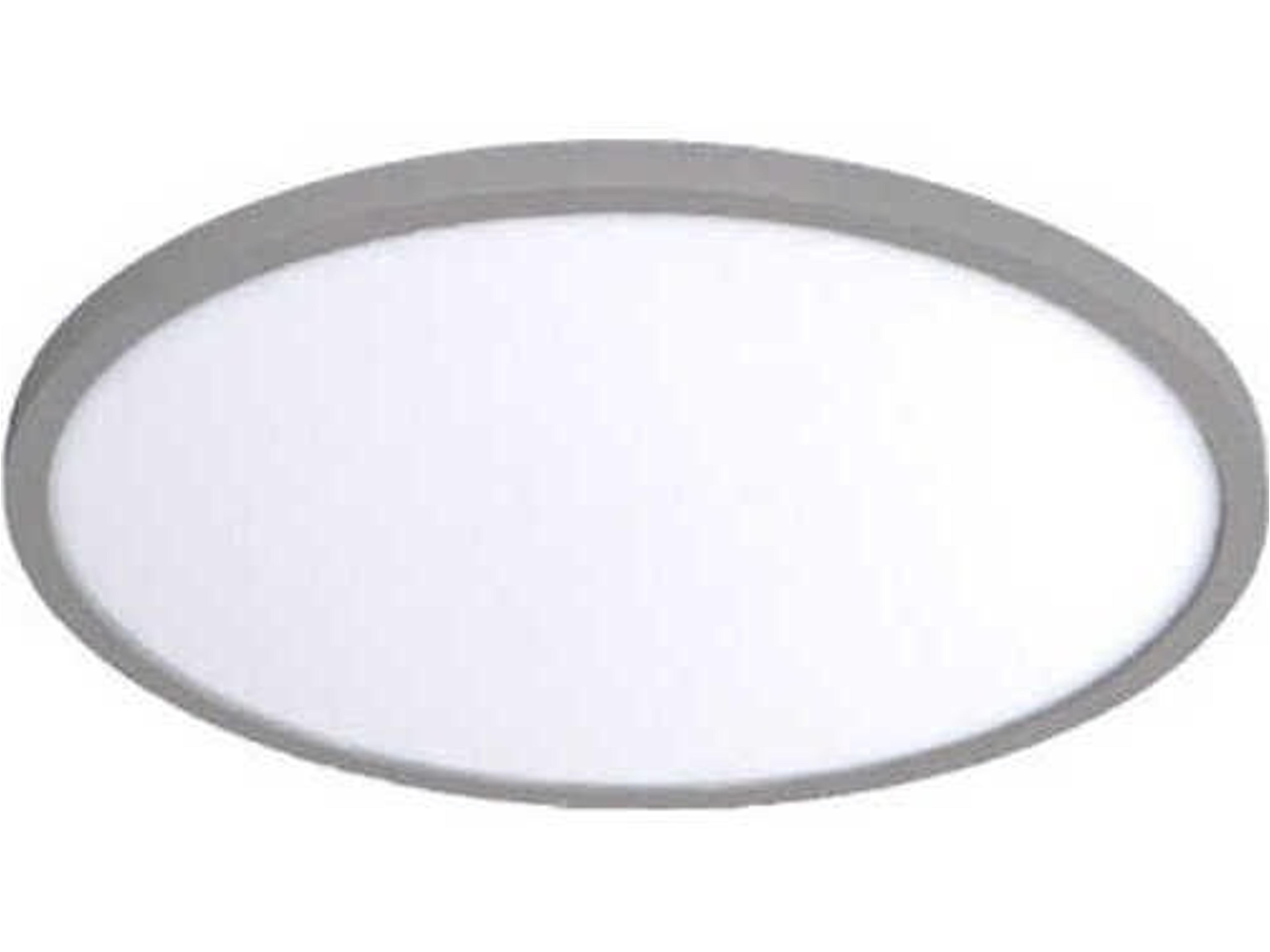 Round 1-Light Brushed Nickel LED Flush Mount
