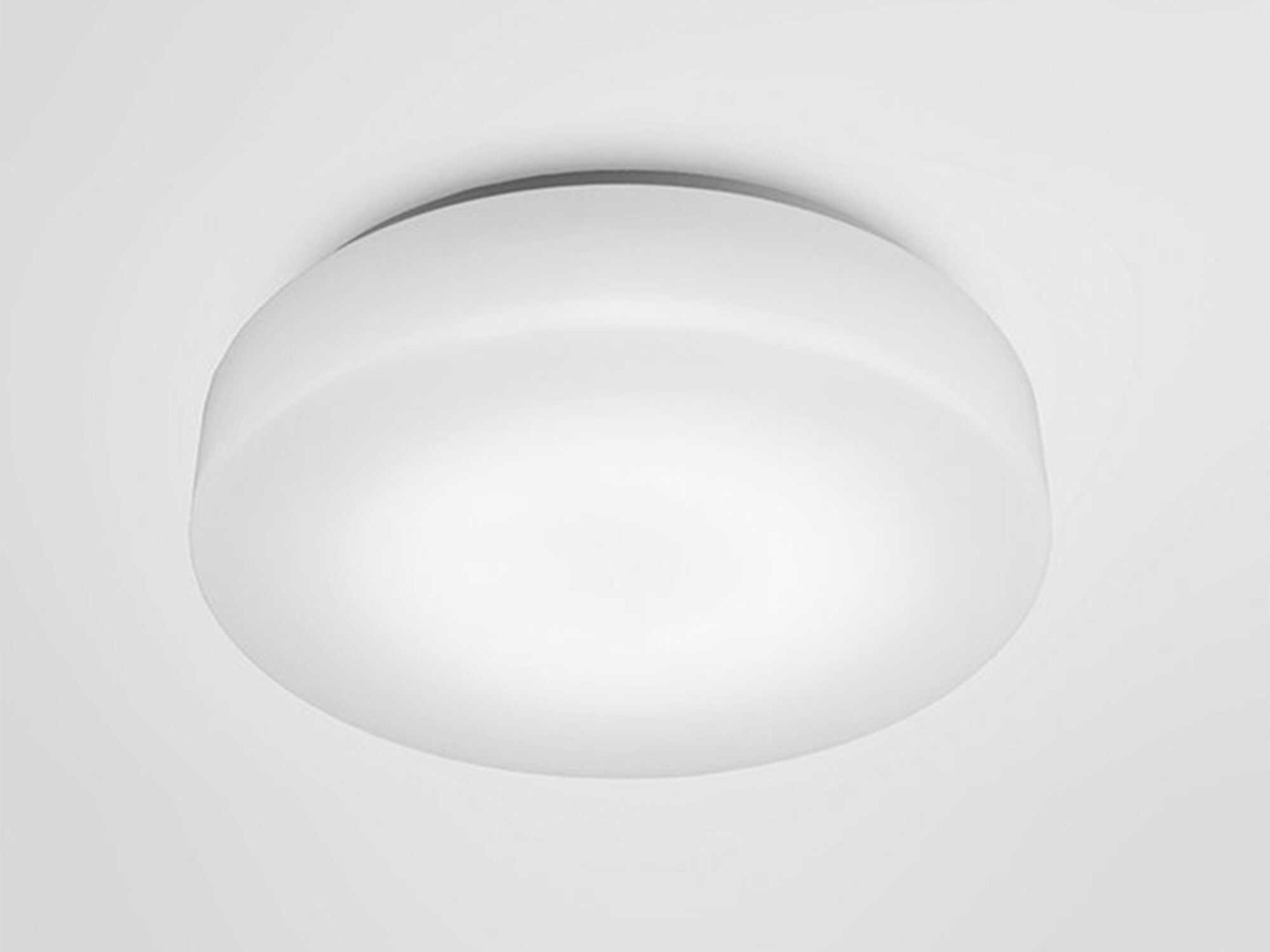 WAC Lighting Blo 1-Light White LED Drum Flush Mount