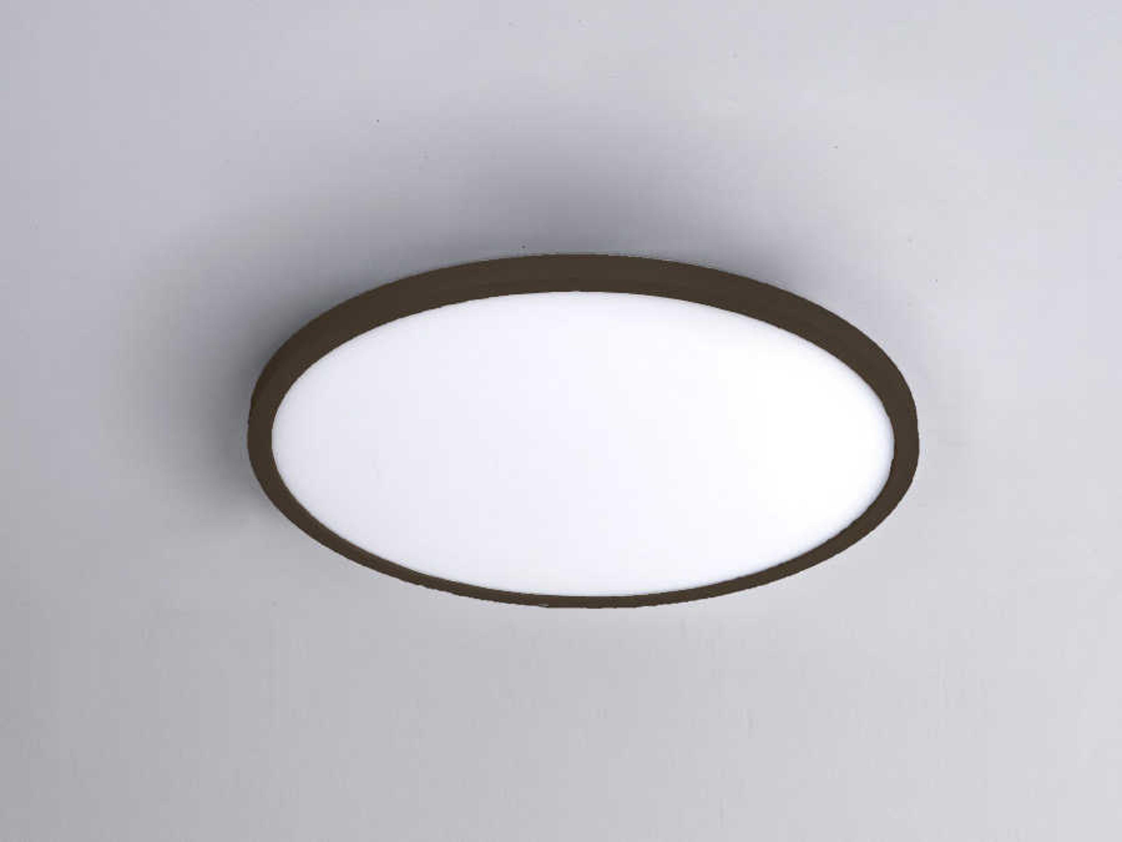 WAC Lighting Round 1-Light Bronze LED Flush Mount