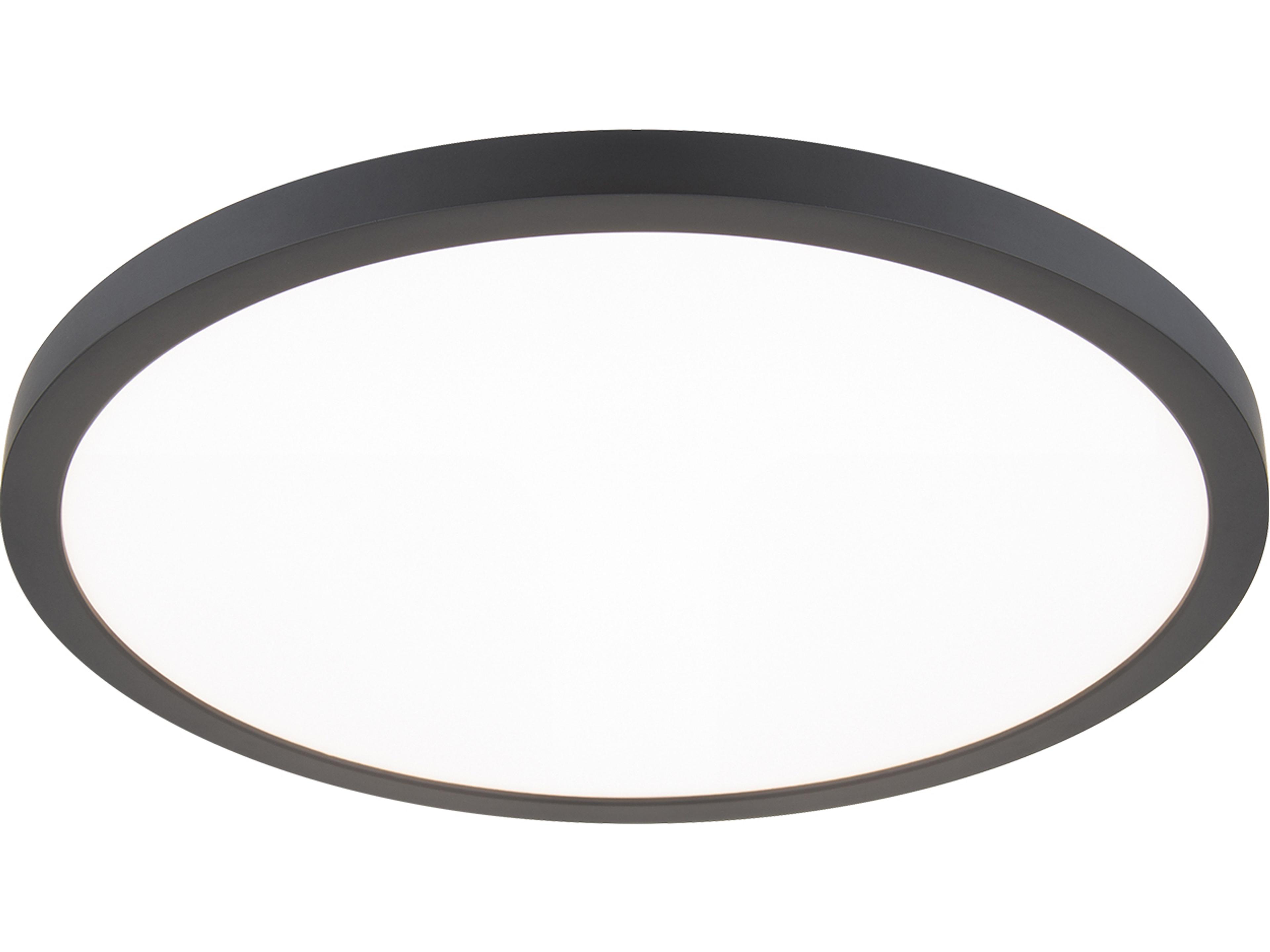 Round LED Flush Mount 11-Inch Black