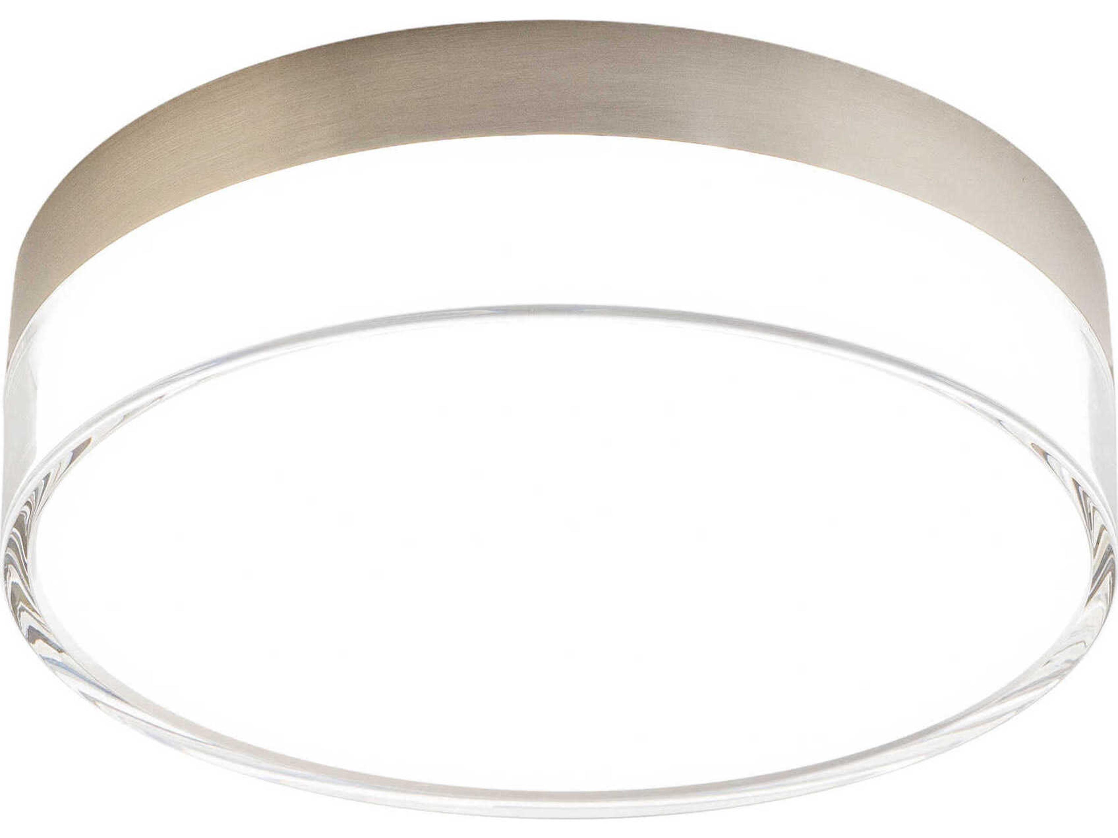 WAC Lighting Twist-N-Lite 1-Light Brushed Nickel Round Flush Mount
