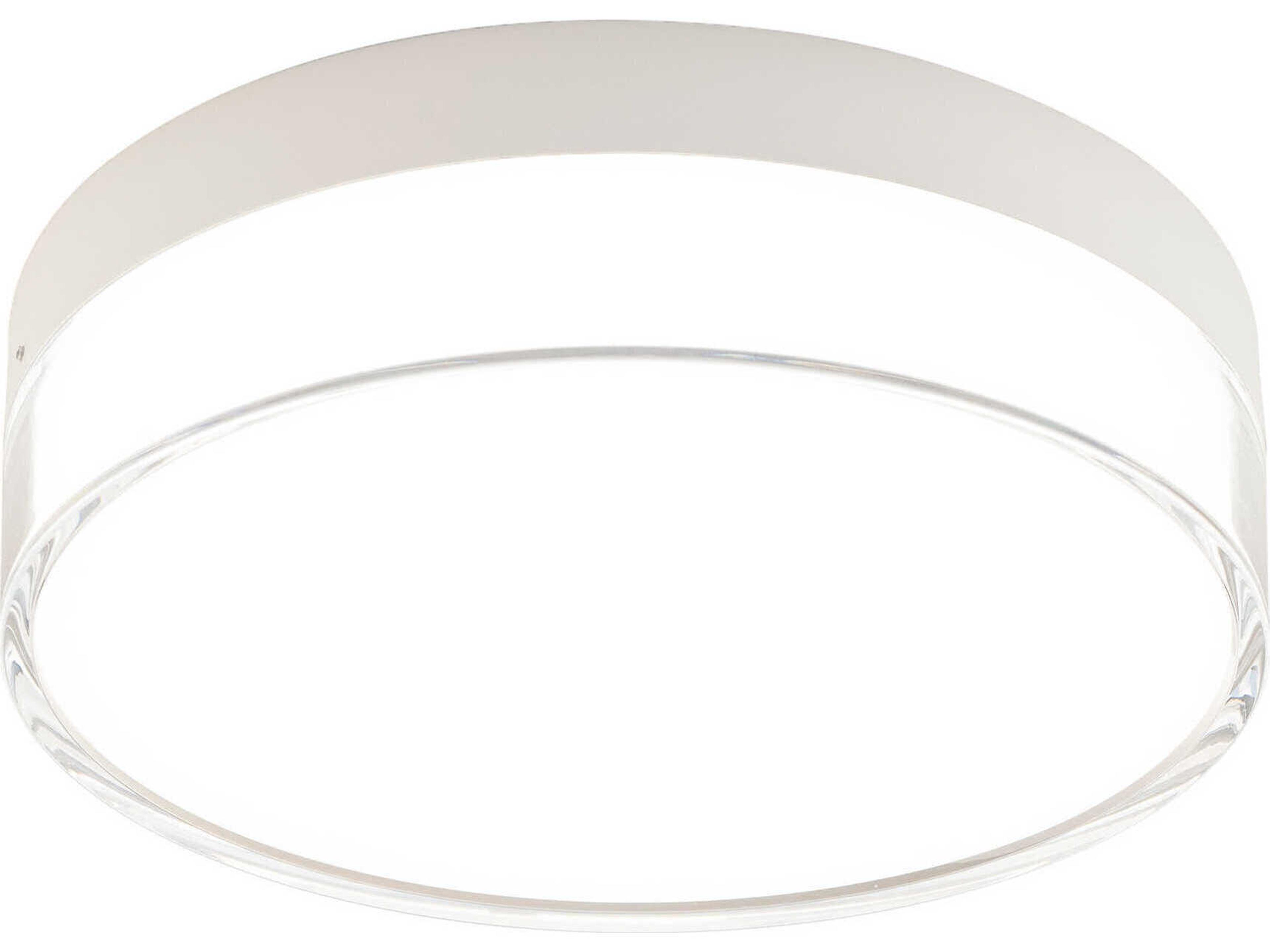 WAC Lighting Twist-N-Lite 1-Light White Round Flush Mount