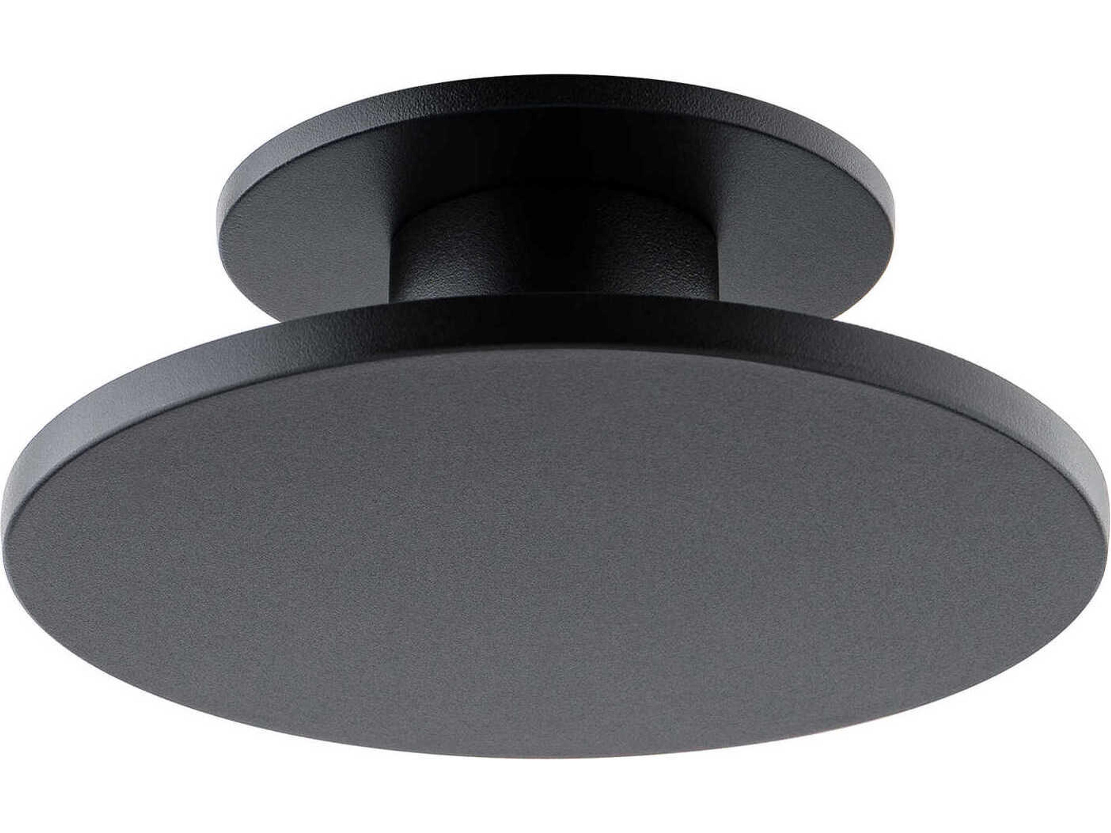 Twist-N-Lite 1-Light Black Round Semi Flush Mount
