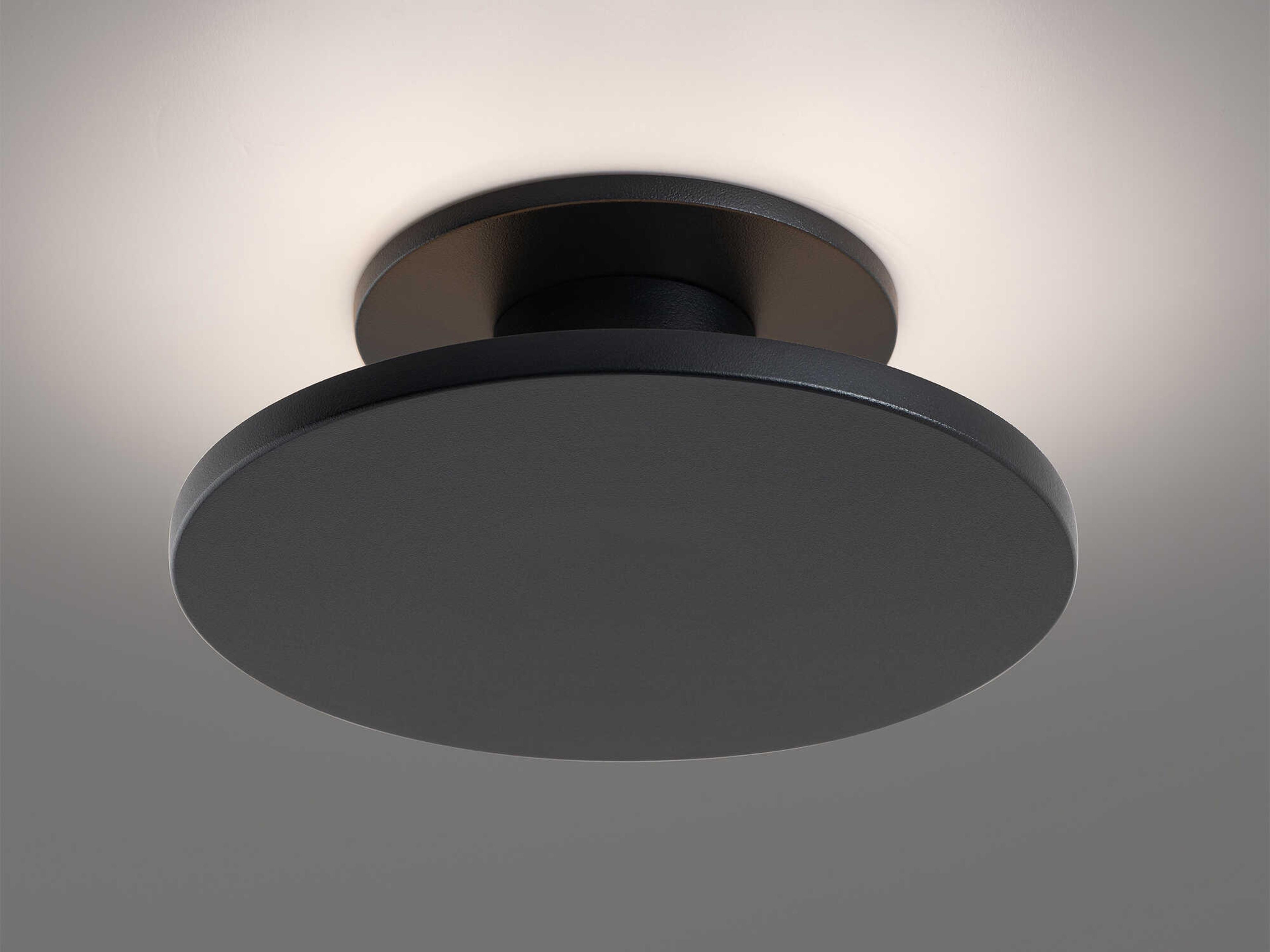 WAC Lighting Twist-N-Lite 1-Light Black Round Semi Flush Mount
