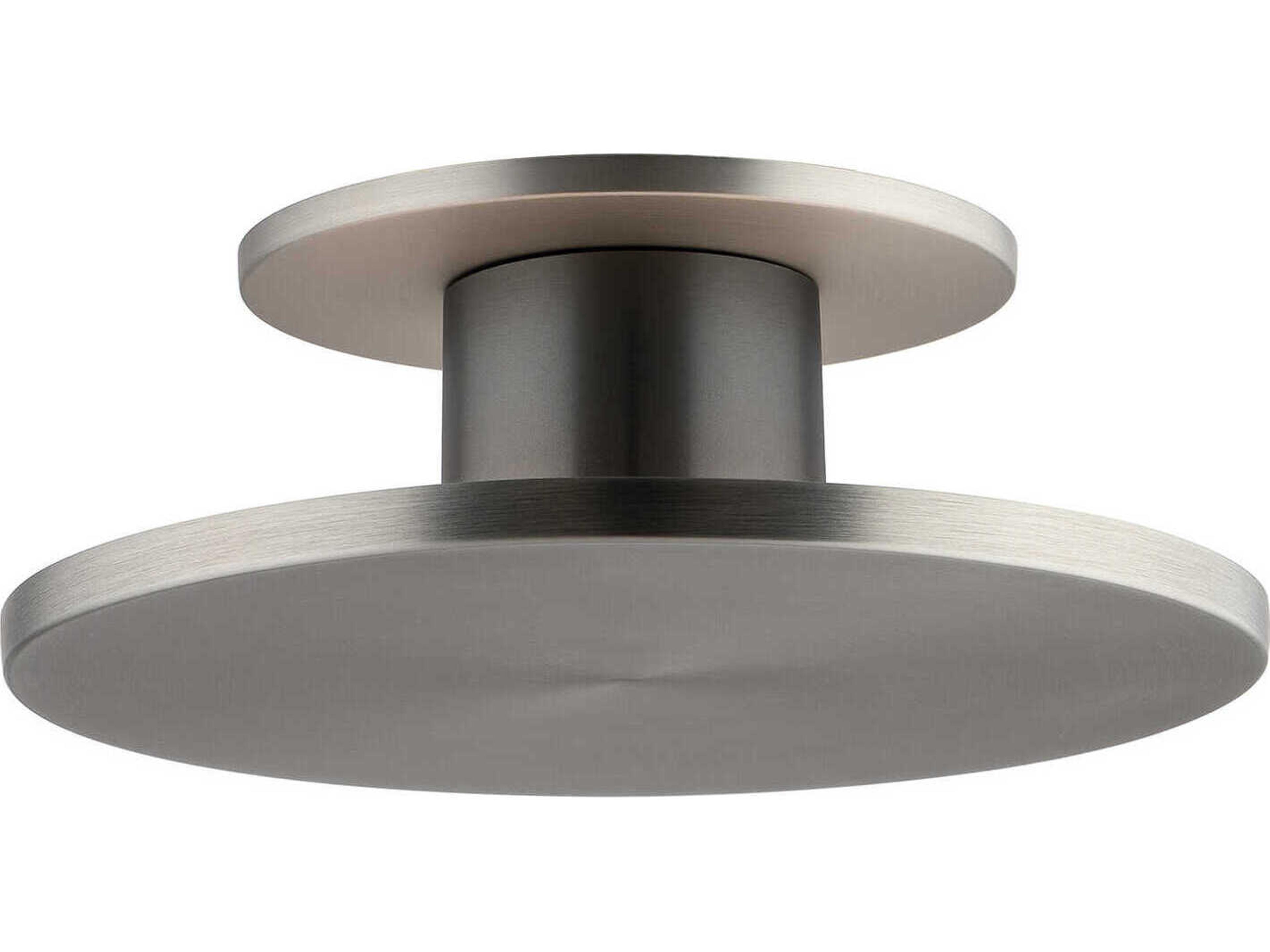WAC Lighting Twist-N-Lite 1-Light Brushed Nickel Round Semi Flush Mount