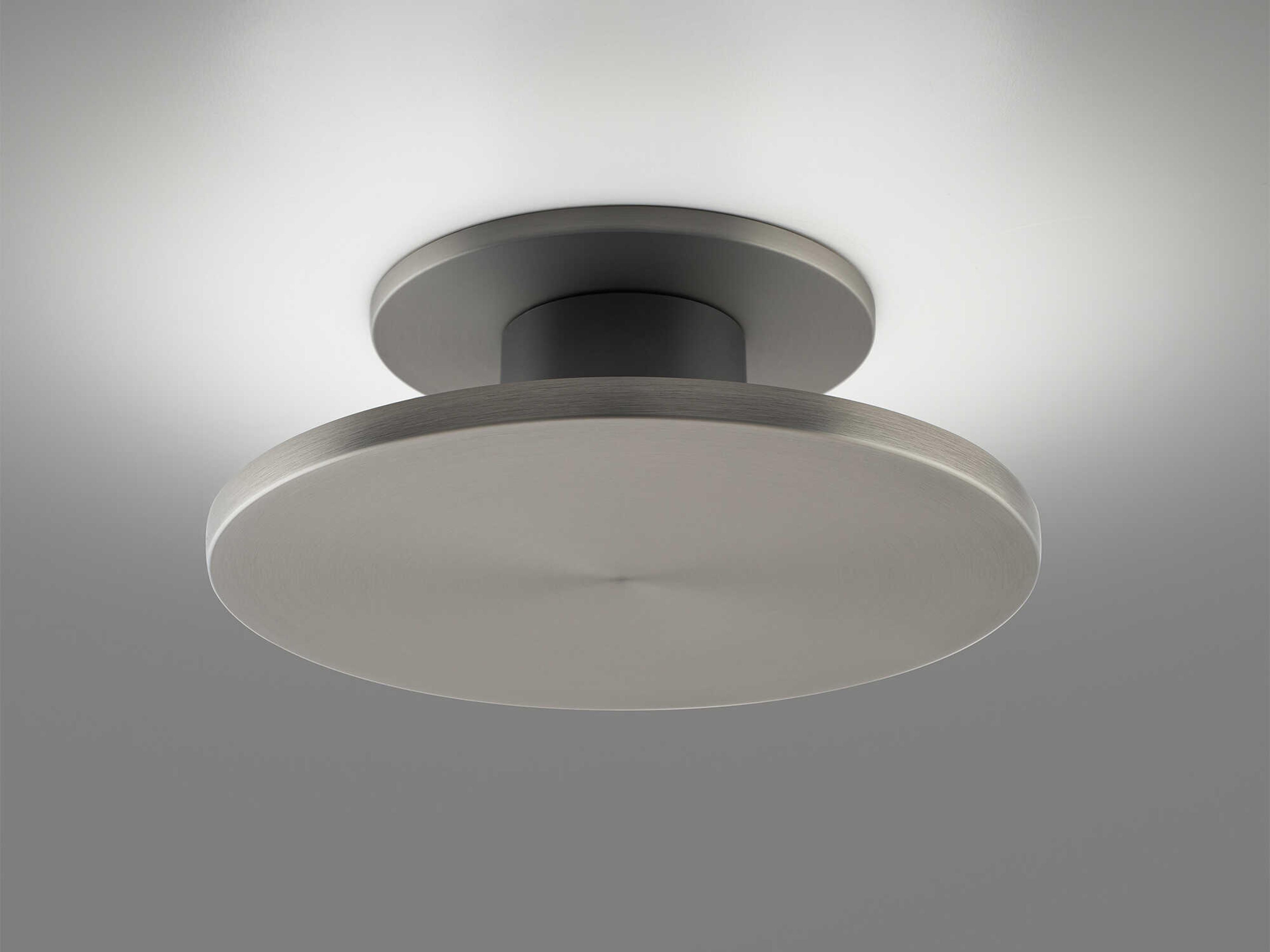 WAC Lighting Twist-N-Lite 1-Light Brushed Nickel Round Semi Flush Mount