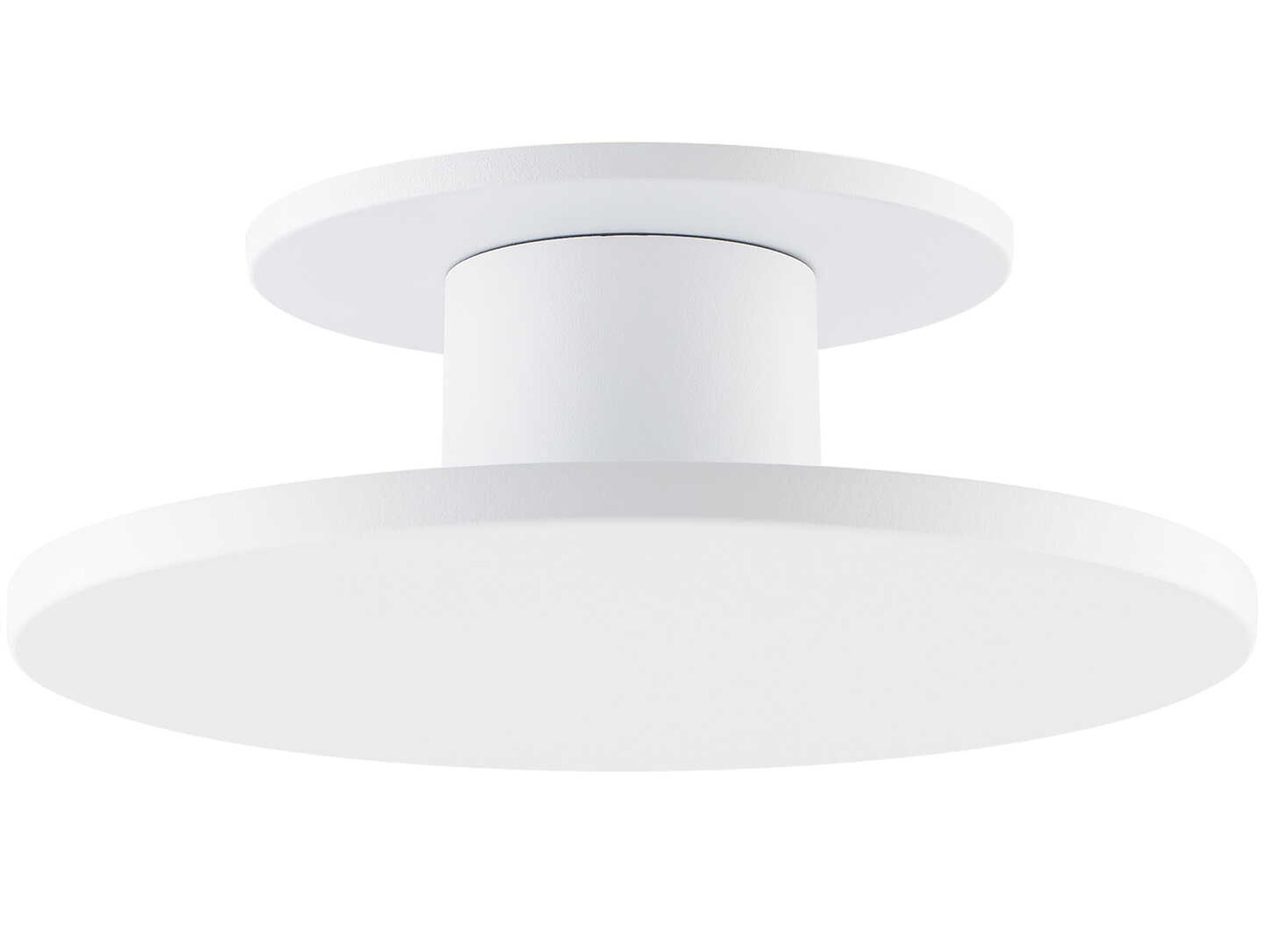 WAC Lighting Twist-N-Lite 1-Light White Round Semi Flush Mount