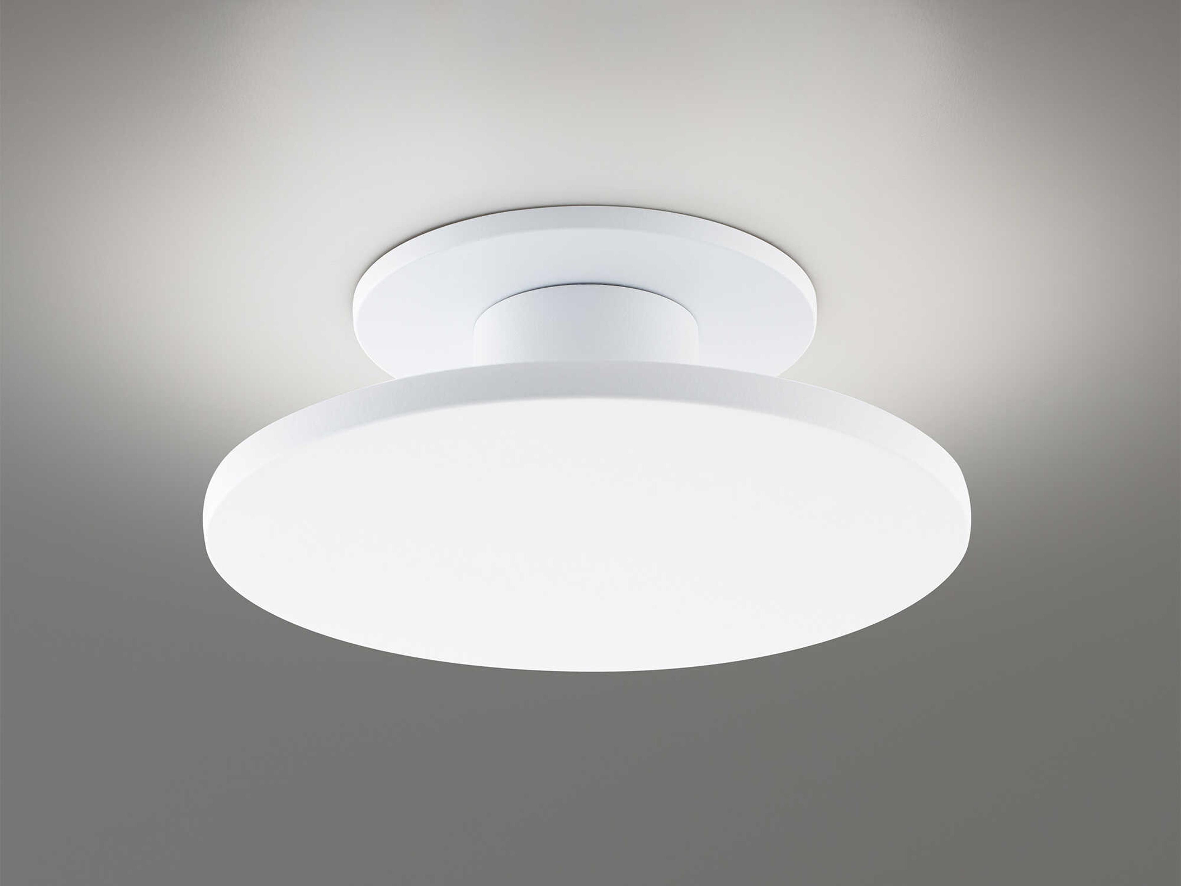 WAC Lighting Twist-N-Lite 1-Light White Round Semi Flush Mount