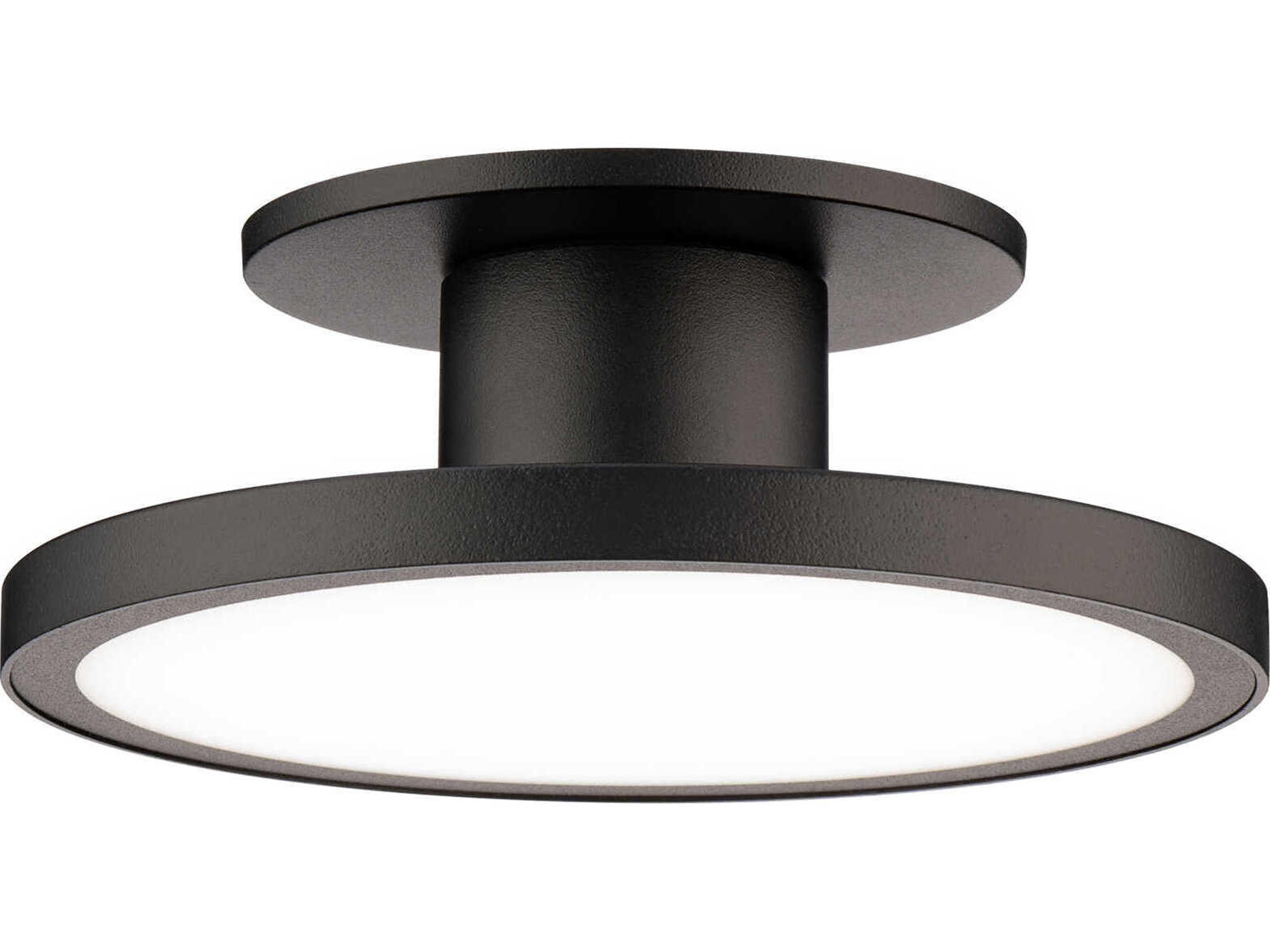 WAC Lighting Twist-N-Lite 1-Light Black Round Semi Flush Mount