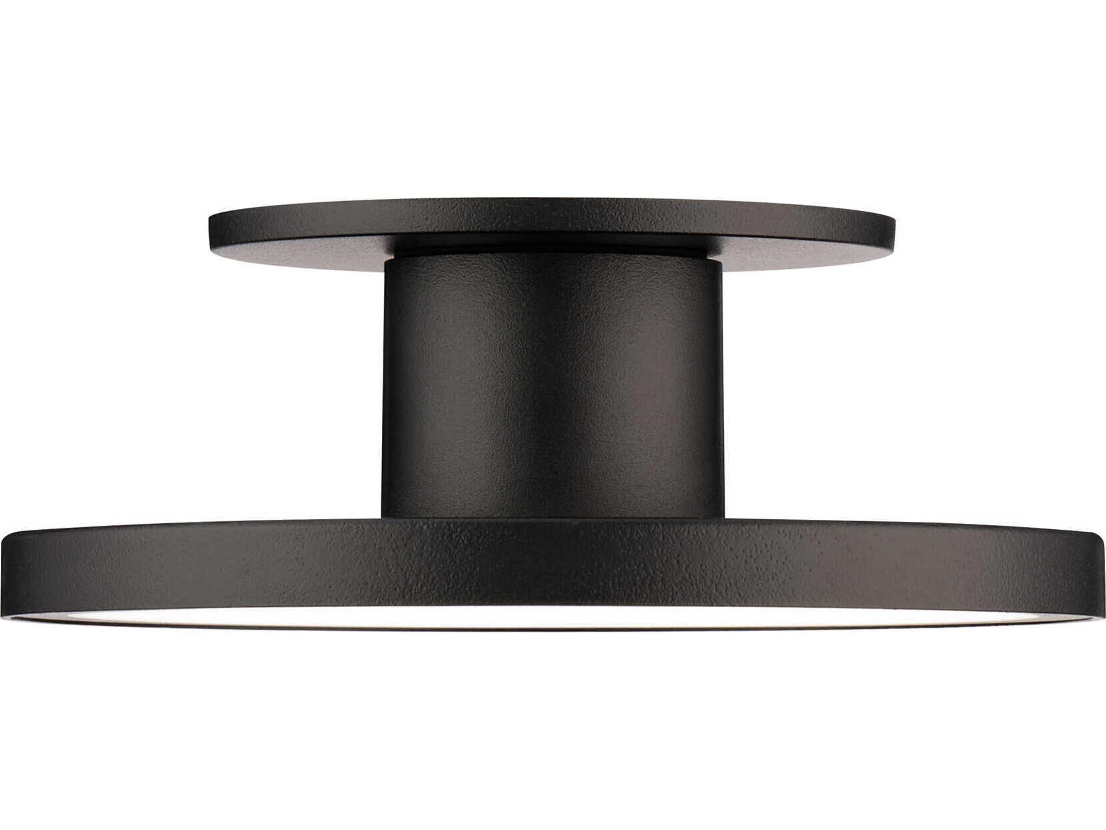 WAC Lighting Twist-N-Lite 1-Light Black Round Semi Flush Mount