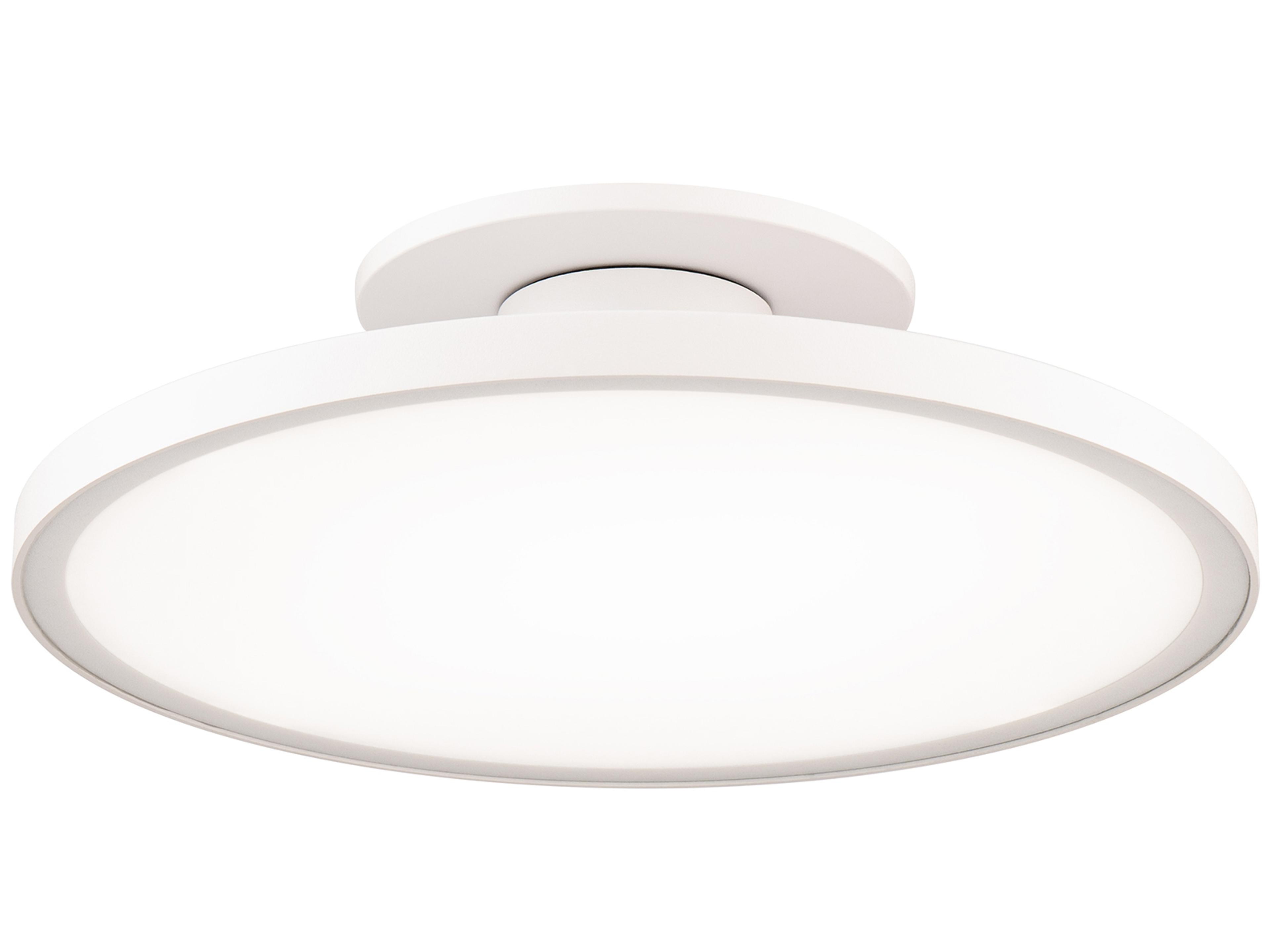 WAC Lighting Twist-N-Lite 1-Light White Round Semi Flush Mount
