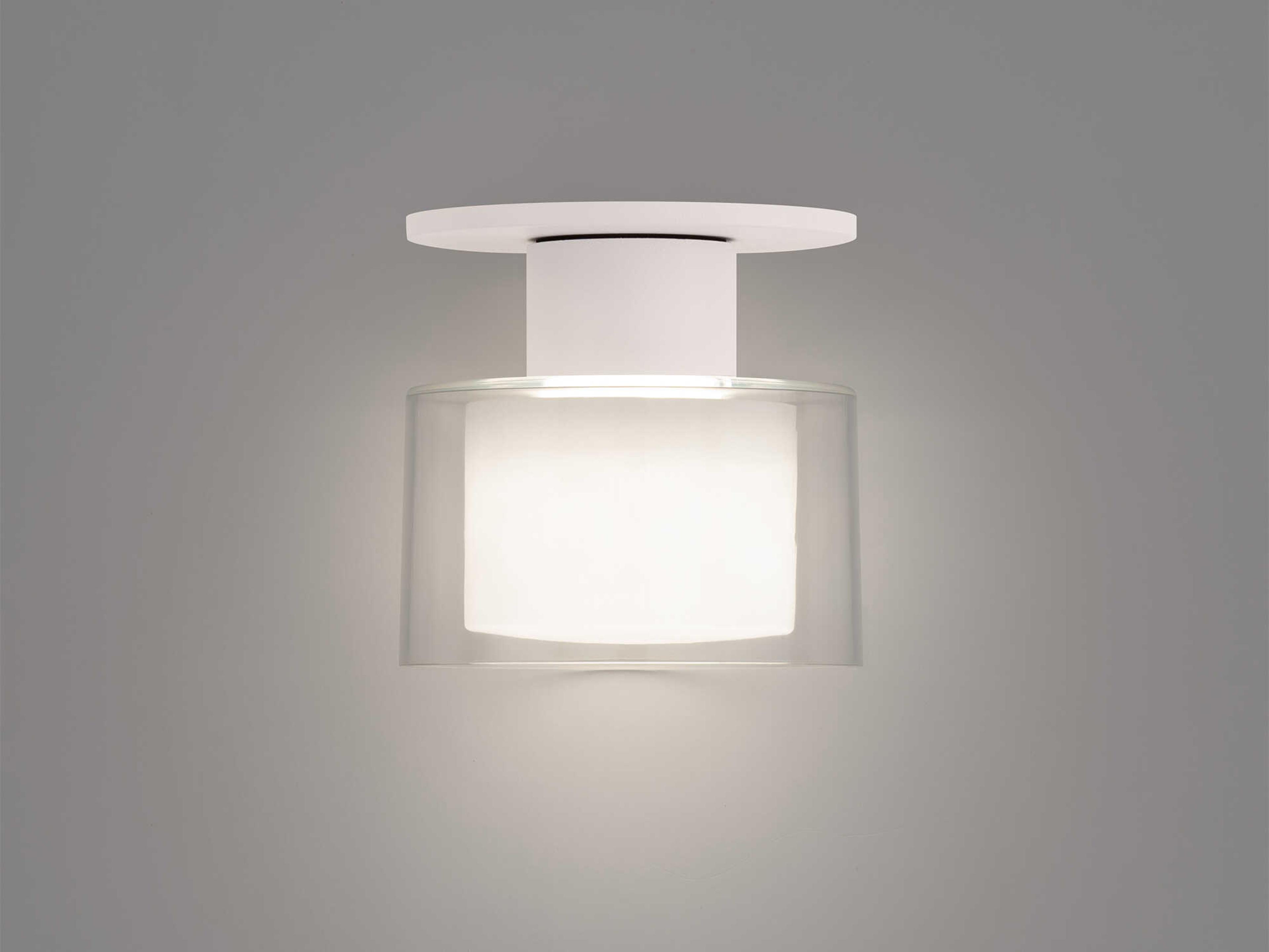 WAC Lighting Twist-N-Lite 1-Light White Round Semi Flush Mount