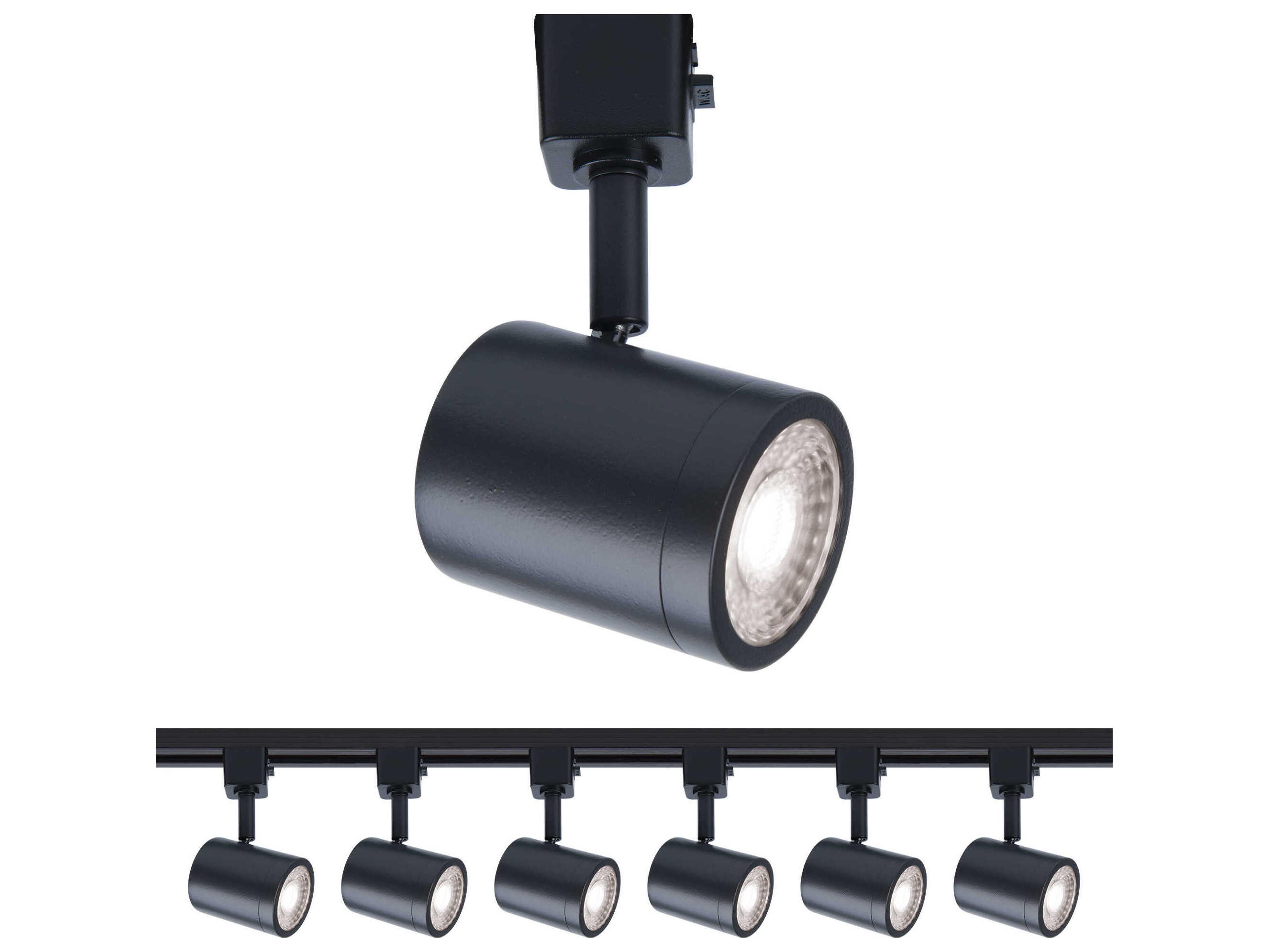 WAC Lighting Charge 6-Light Black Glass LED Cylinder Spot Light