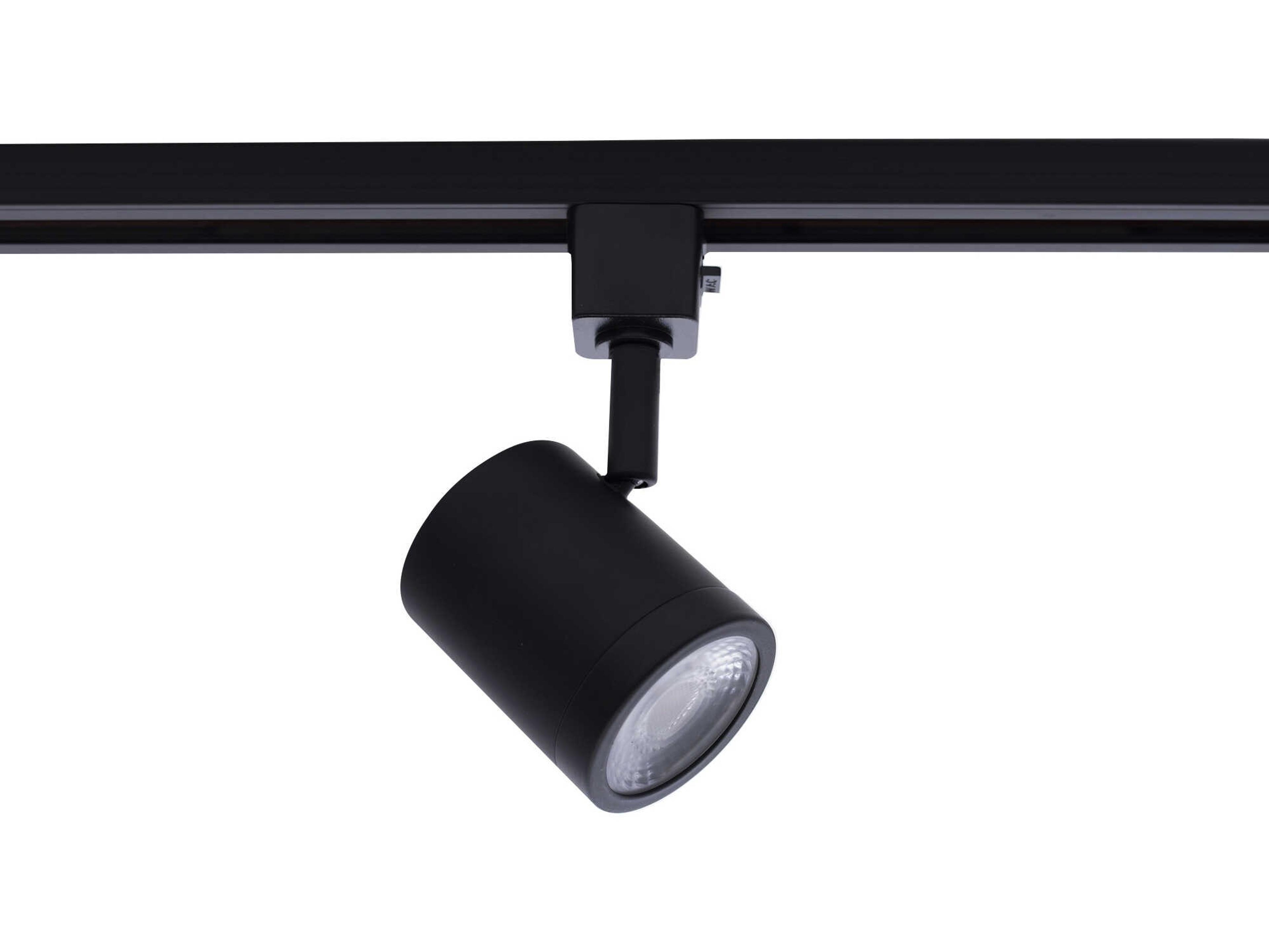 WAC Lighting Charge 3-Light Black Cylinder Track & Rail Light Kit