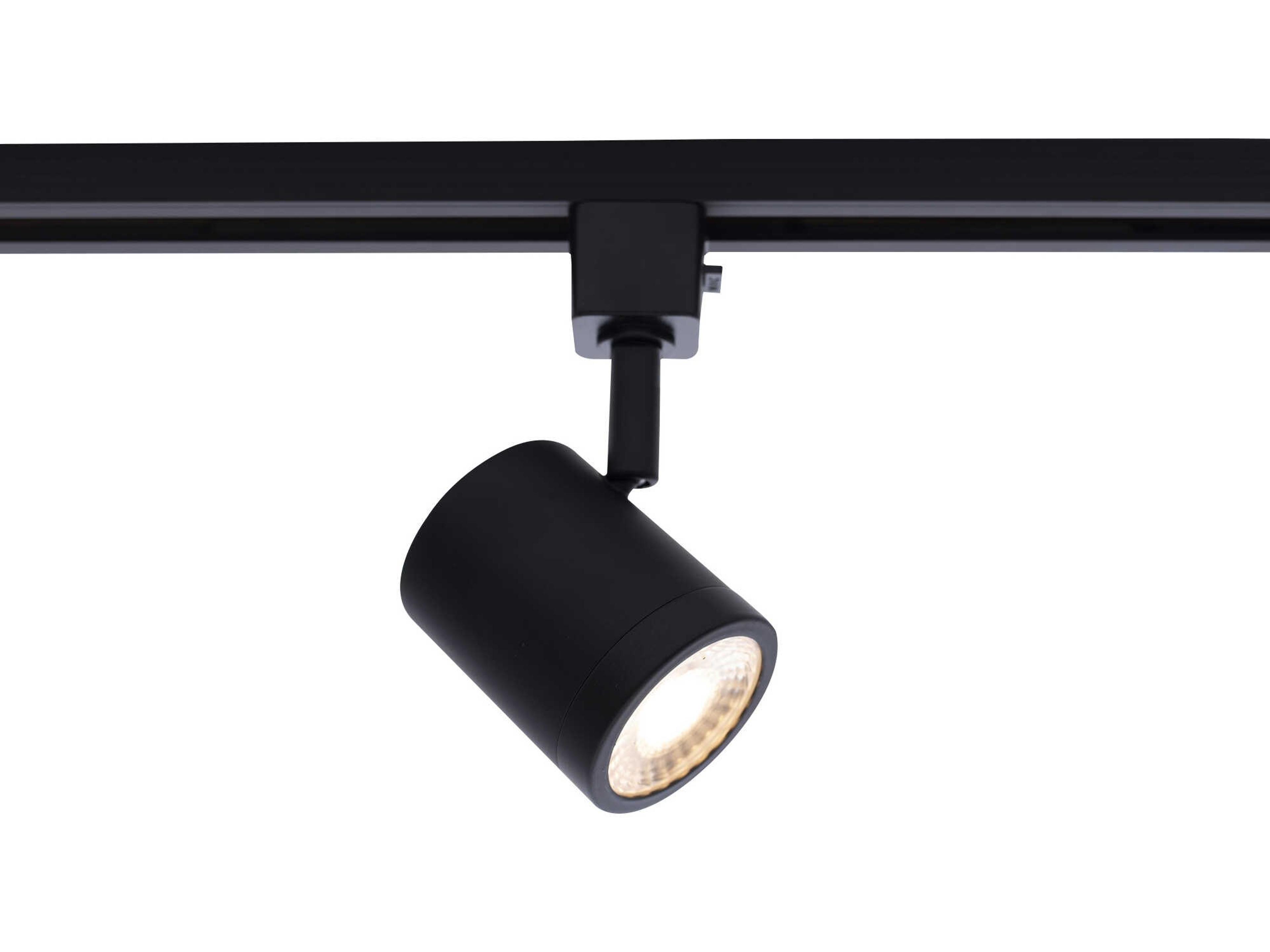 WAC Lighting Charge 3-Light Black Cylinder Track & Rail Light Kit