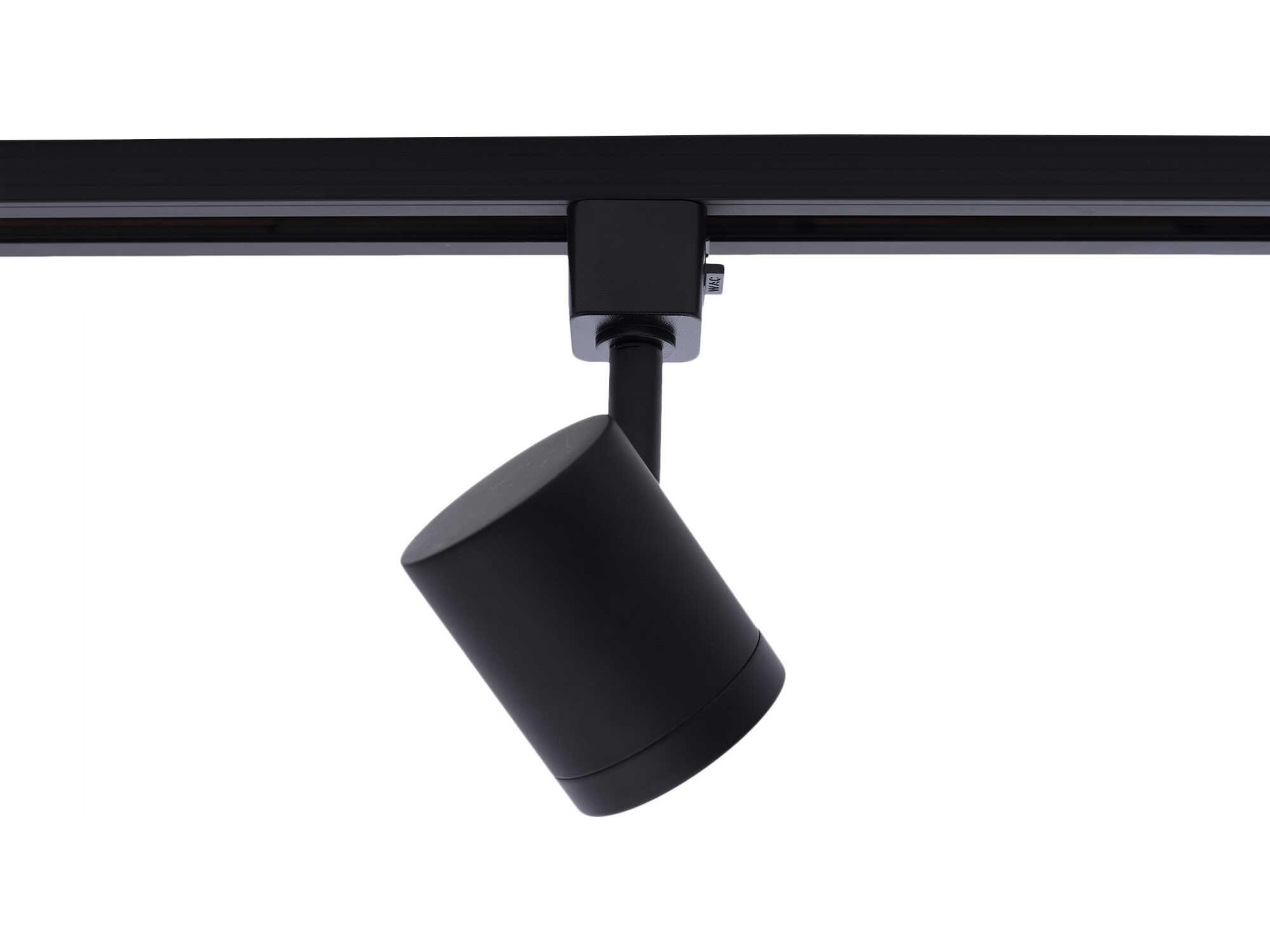 WAC Lighting Charge 3-Light Black Cylinder Track & Rail Light Kit