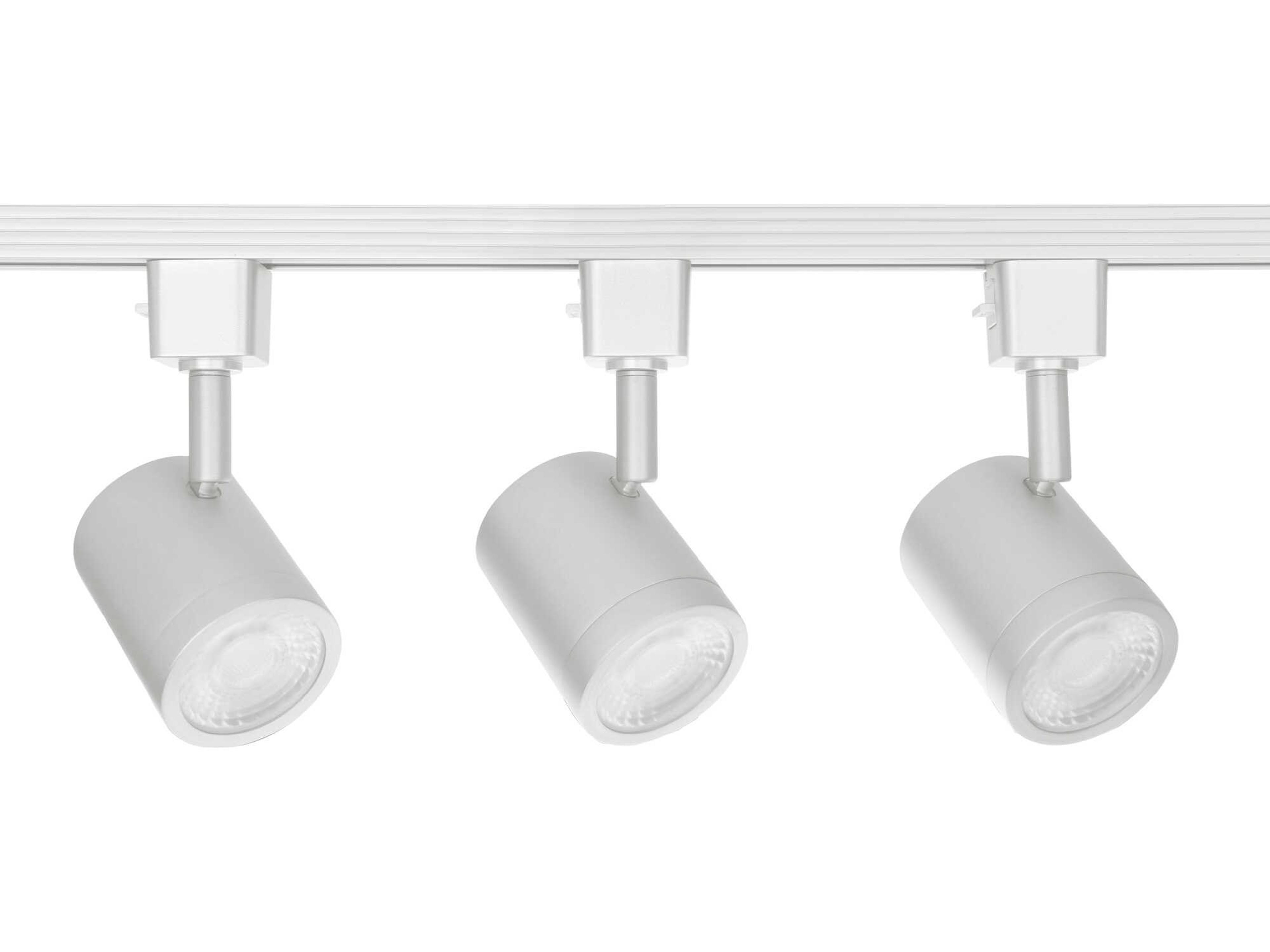 Charge 3-Light White Cylinder Track & Rail Light Kit