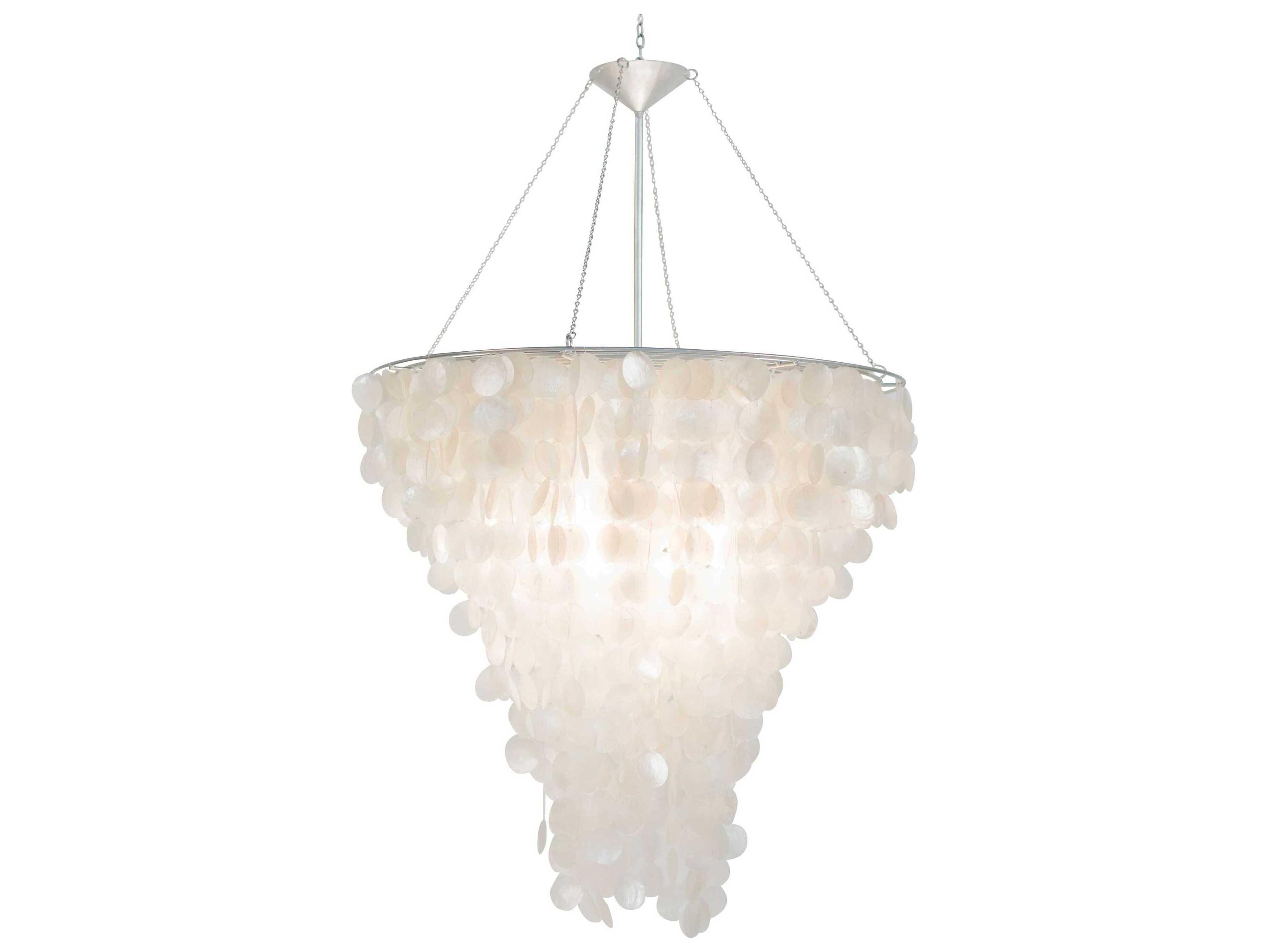 Worlds Away Nickel Drum Chandelier