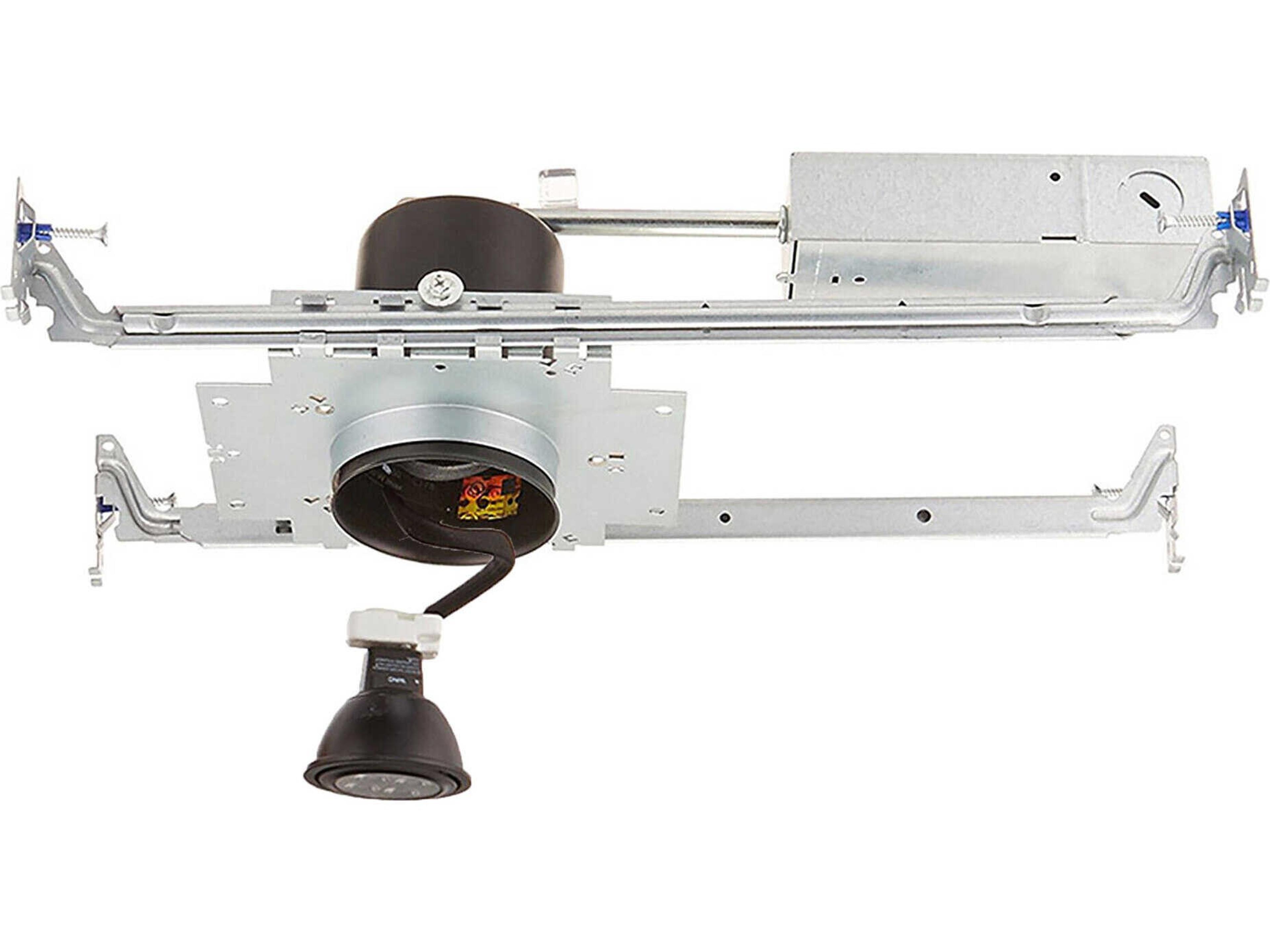 1-Light White Black Round Recessed Light