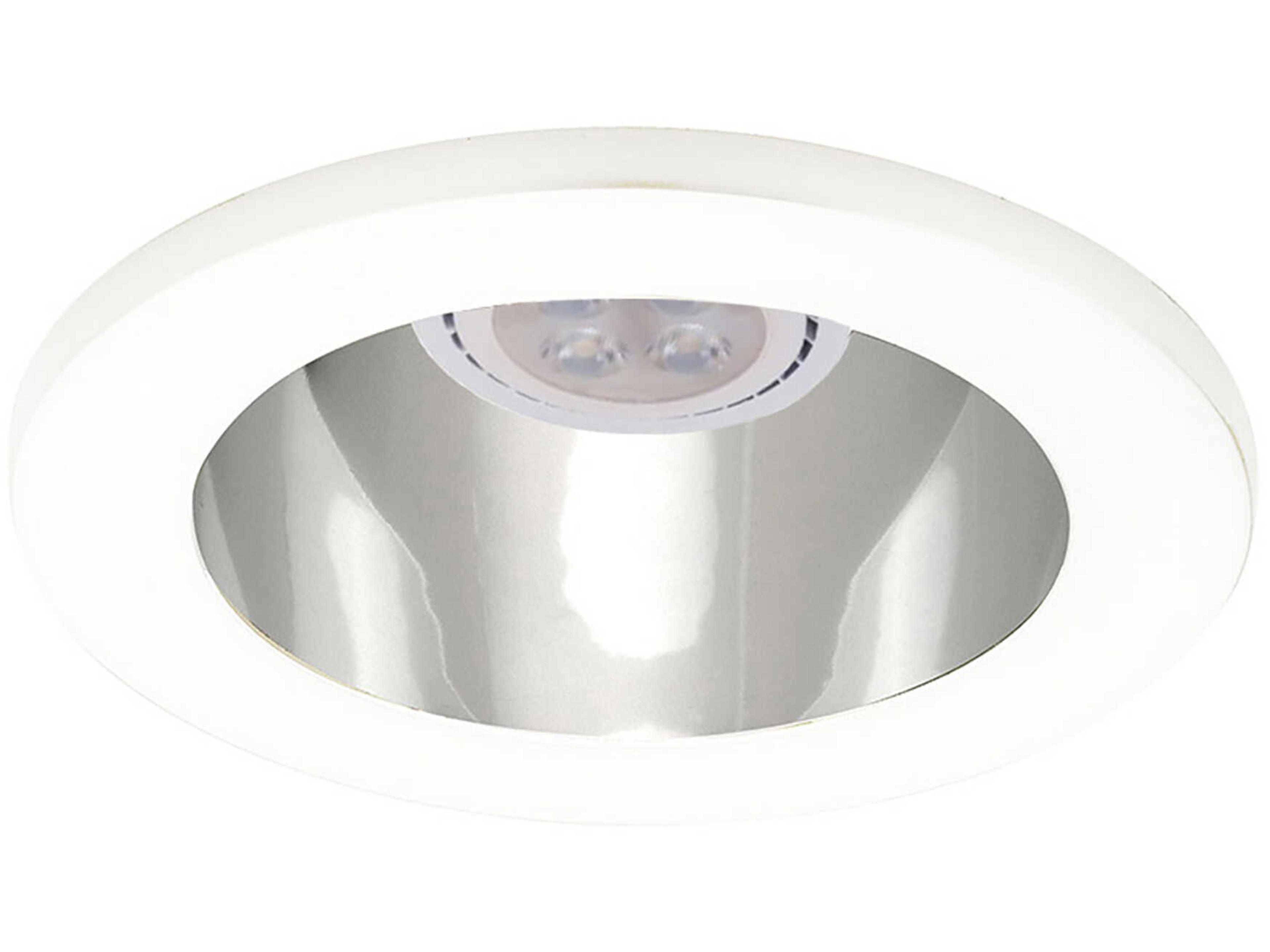 1-Light White Round Recessed Light