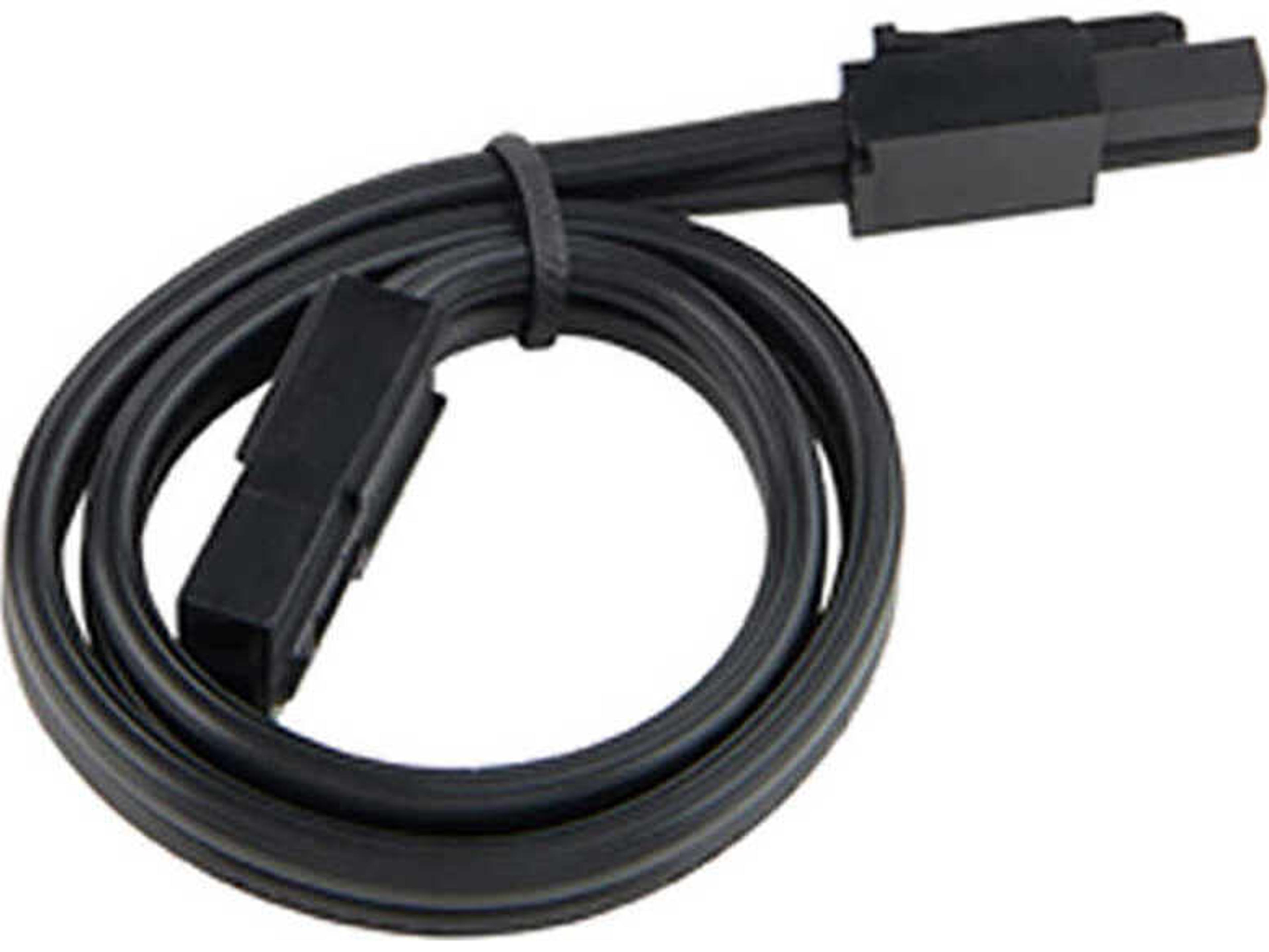 WAC Lighting Line Voltage Puck Black Extension Joiner Cable