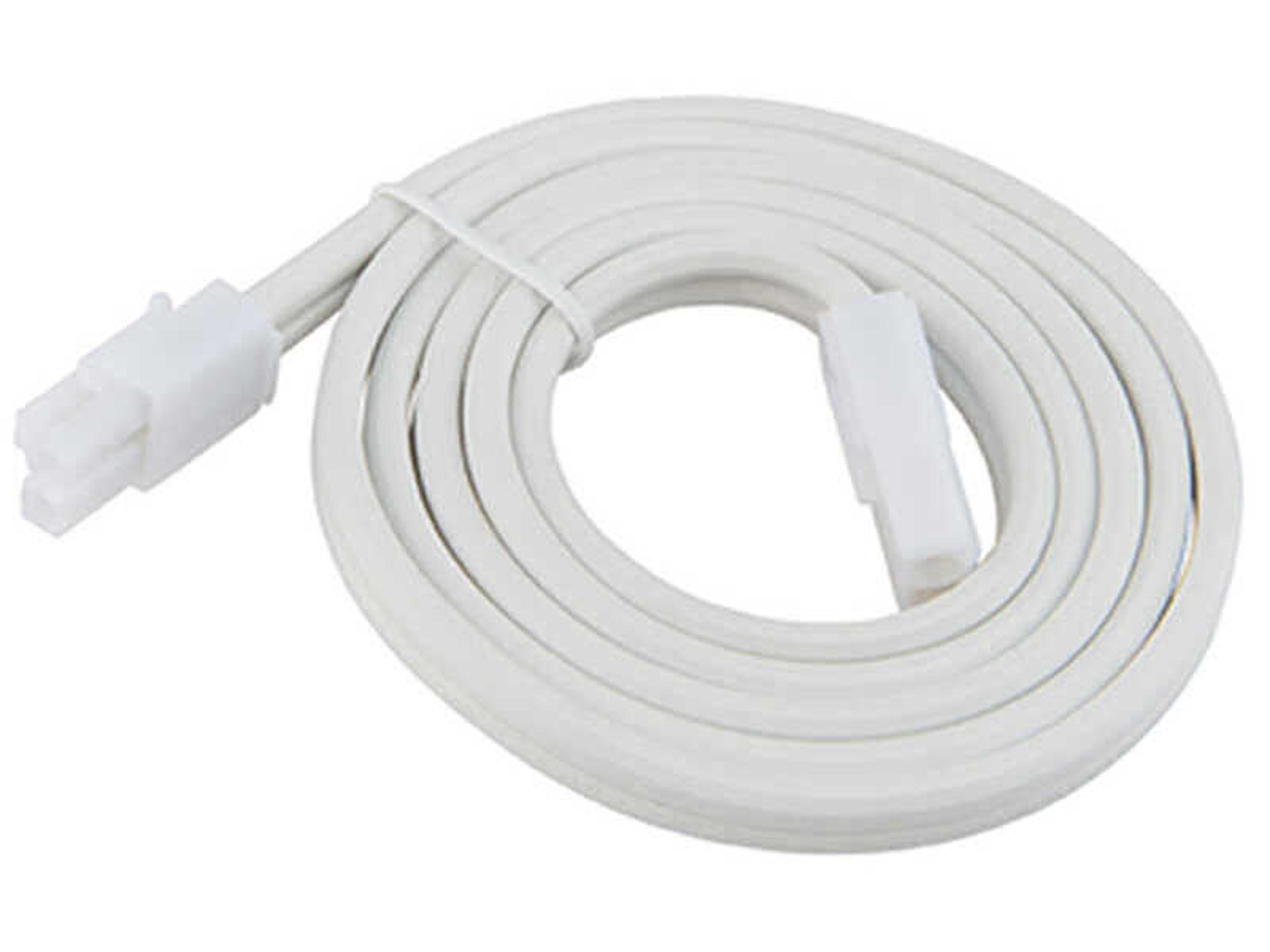 WAC Lighting Line Voltage Puck White Extension Joiner Cable