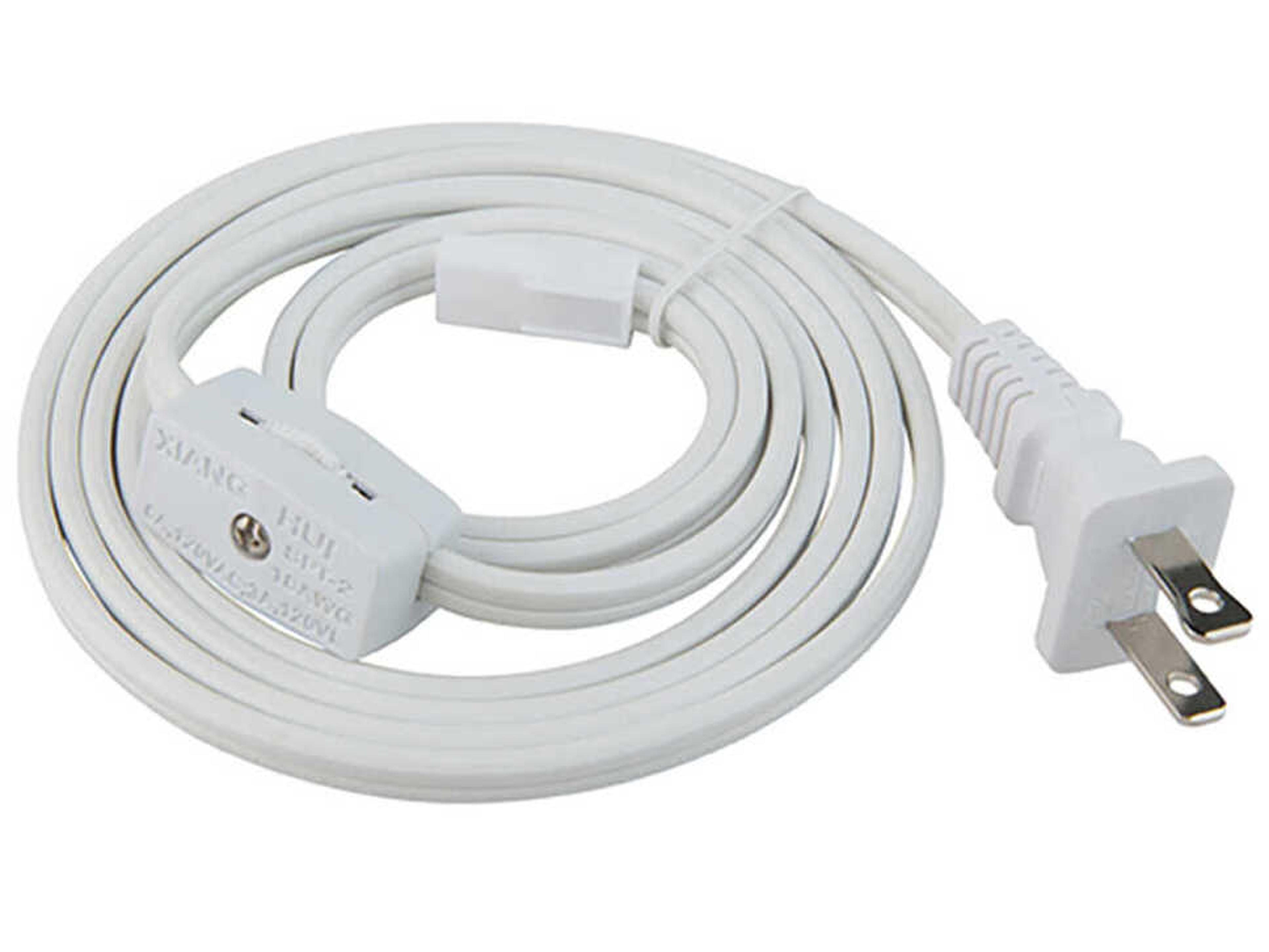 WAC Lighting Line Voltage Puck 6ft Power Cord with Roll Switch