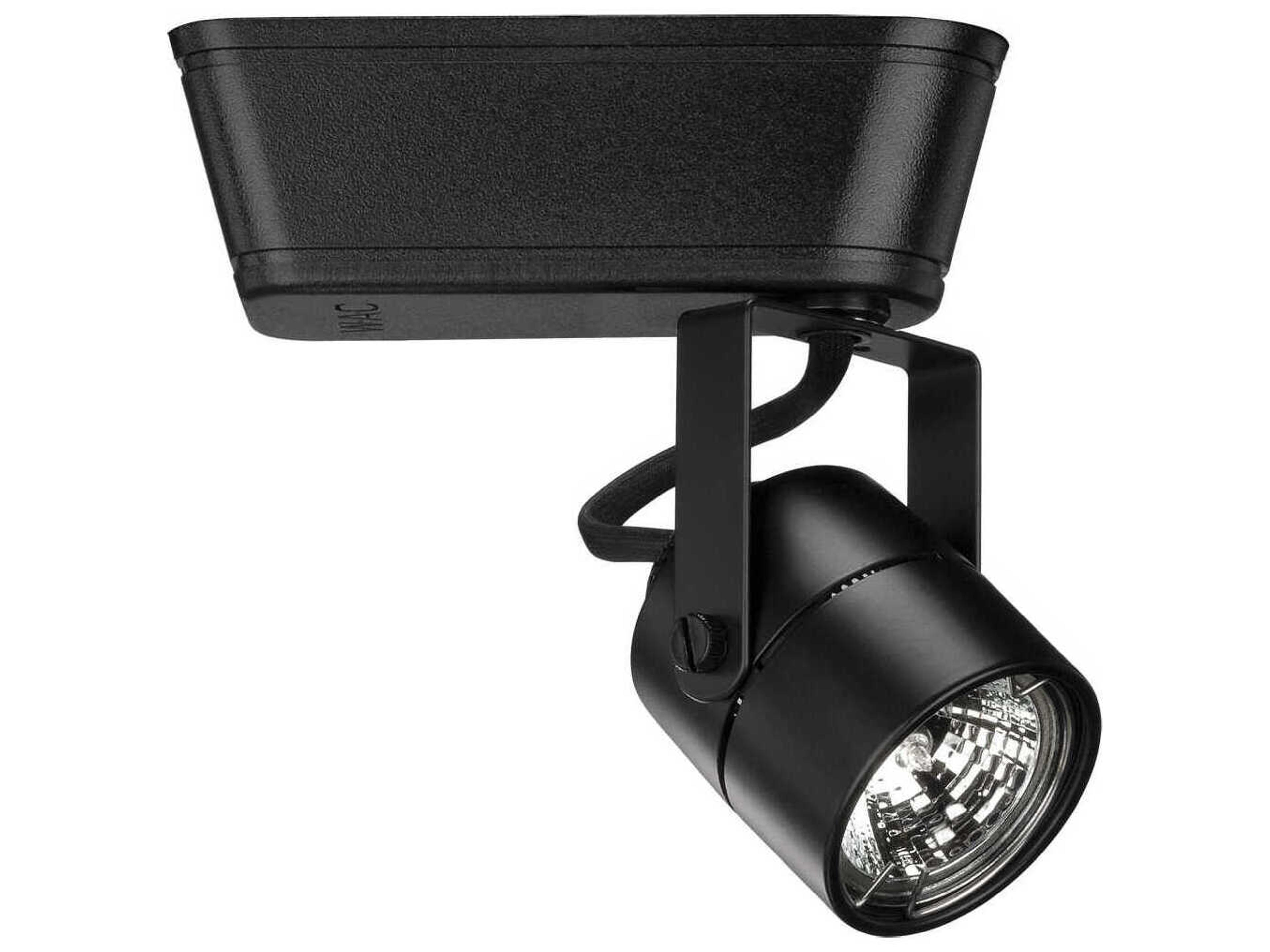 Low Voltage 1-Light Black Cylinder Track Head