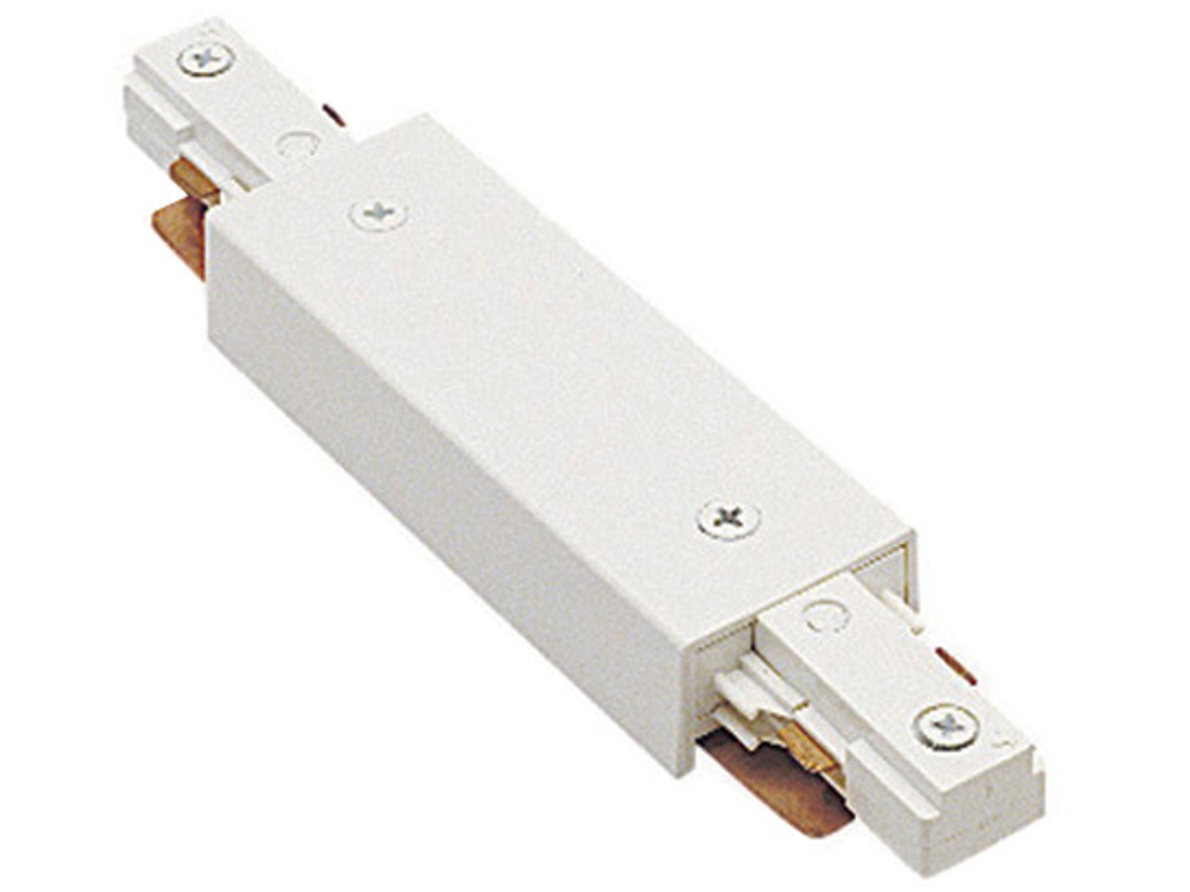 White Power Feedable I Connector for 2-Circuit J-Track