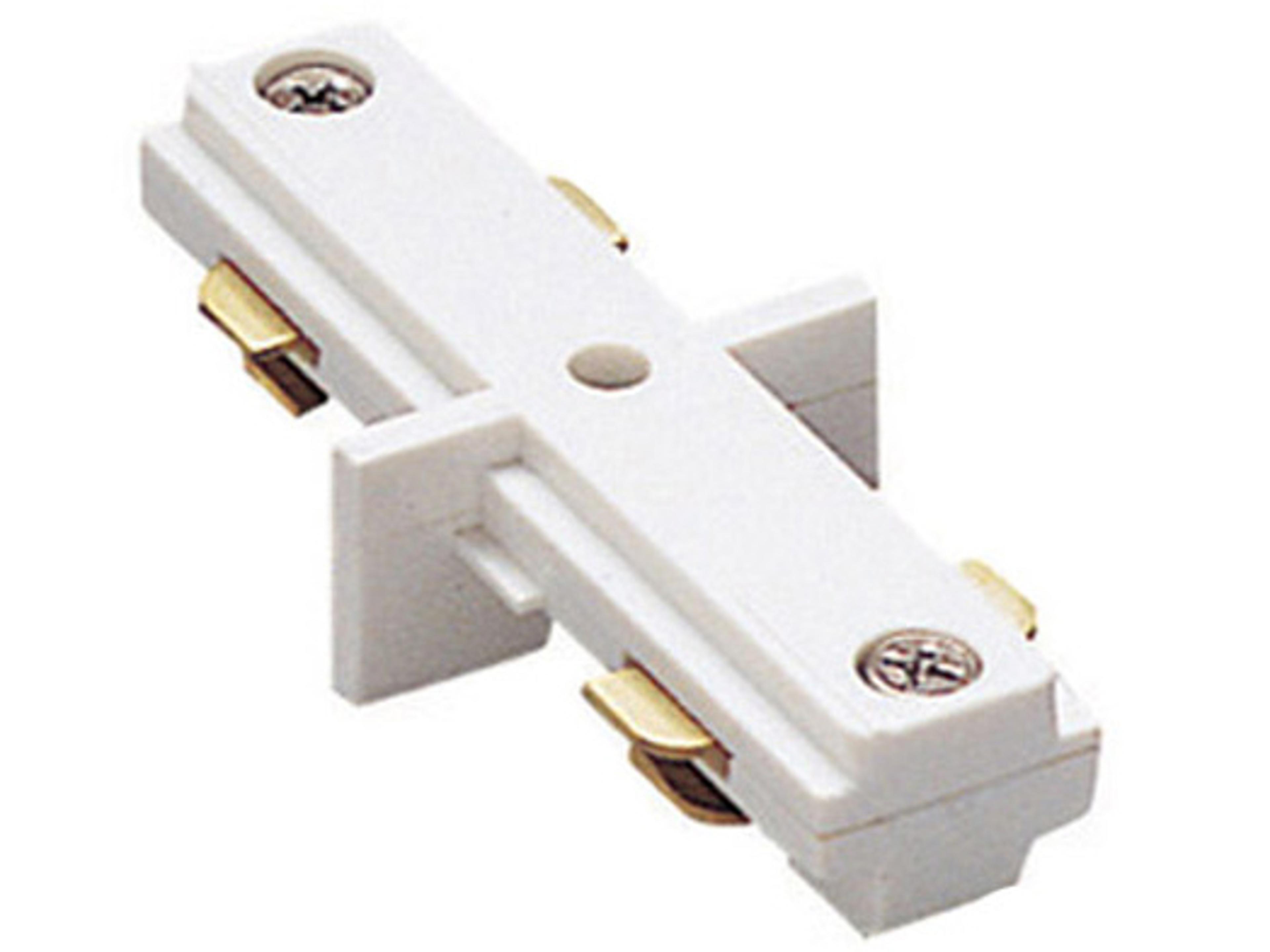 White I Connector for 2-Circuit J-Track