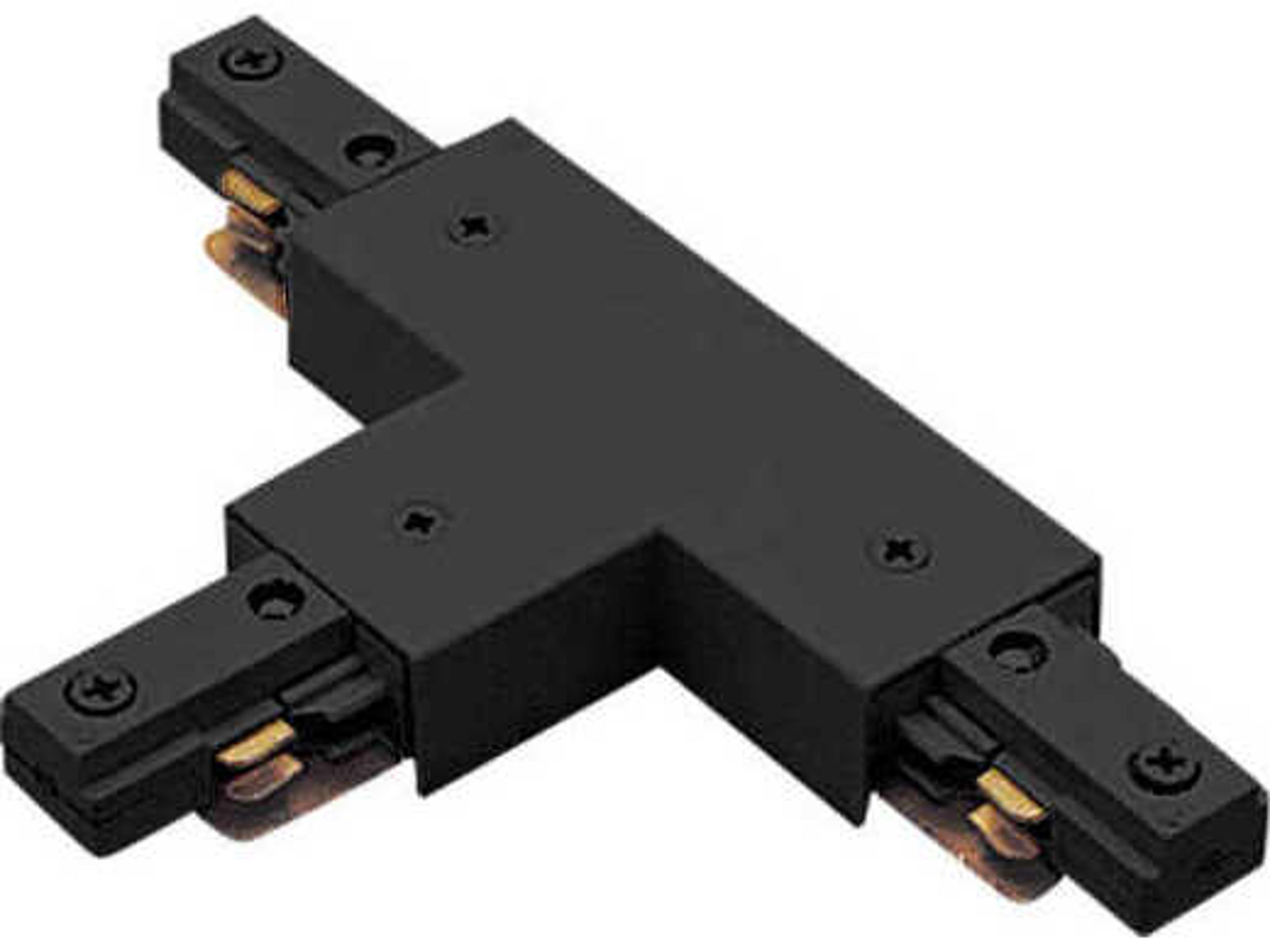 Black T Connector for 2-Circuit J-Track