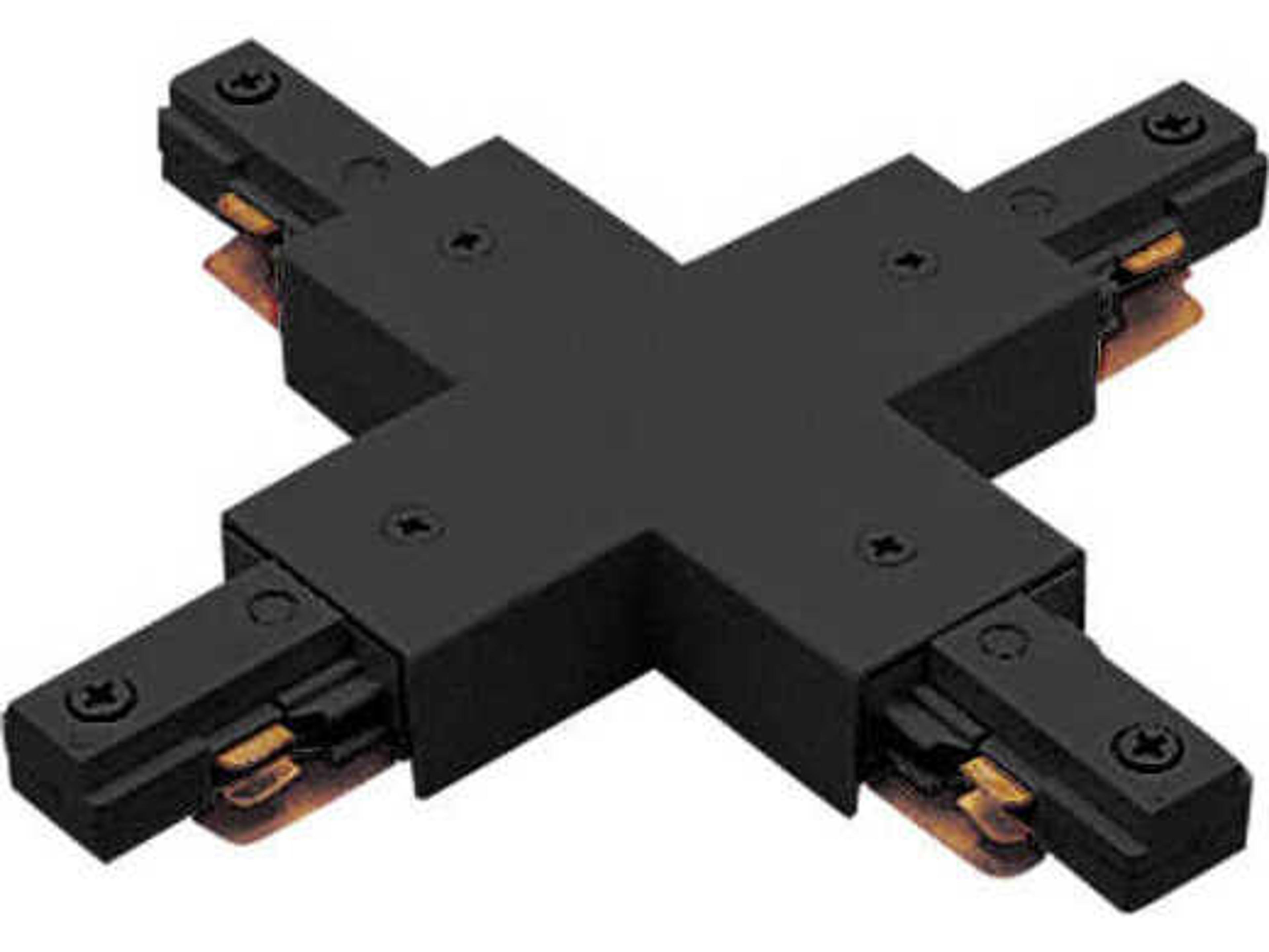 Black X Connector for 2-Circuit J-Track