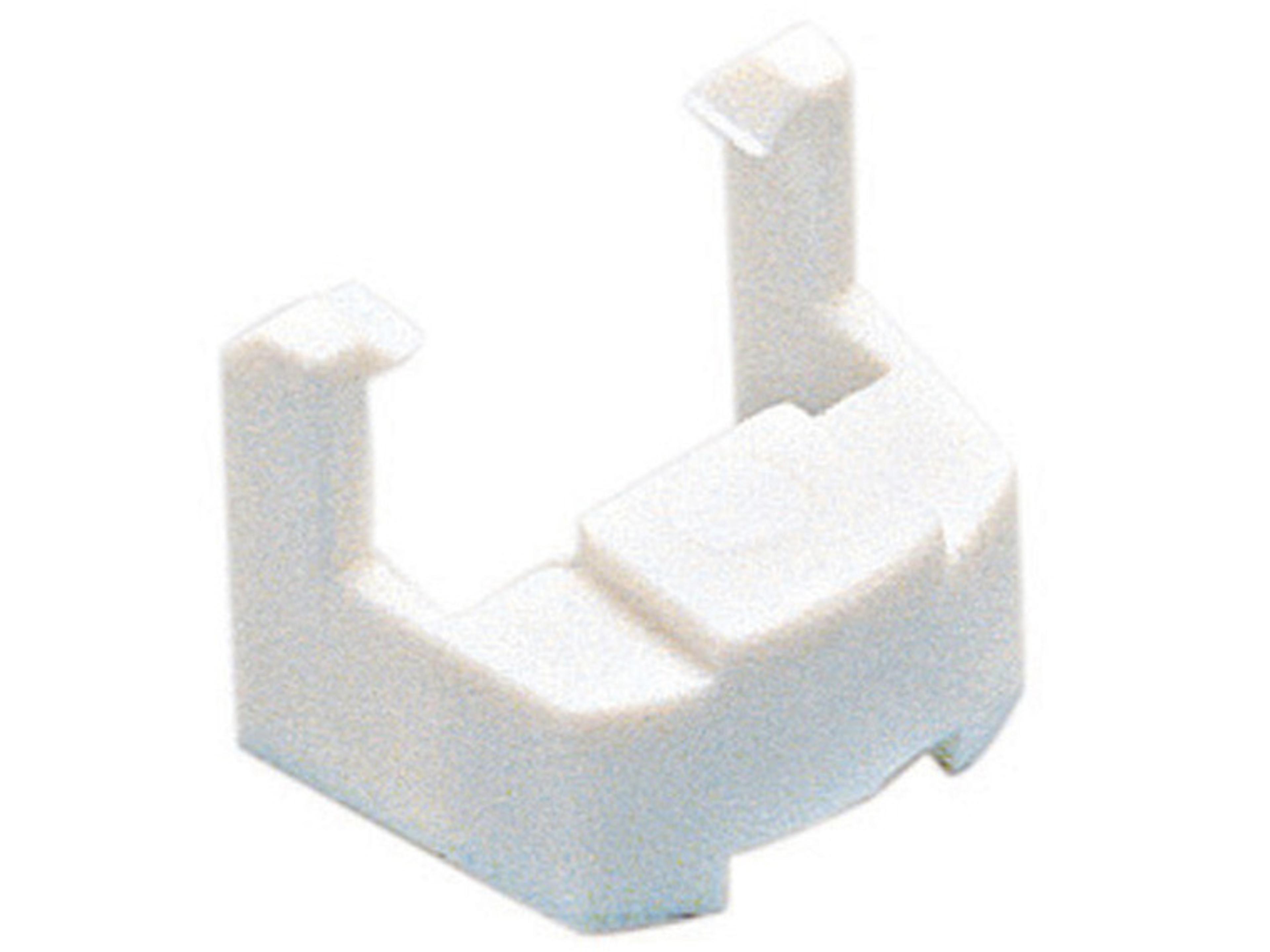 White Conversion Clip for 2-Circuit J-Track